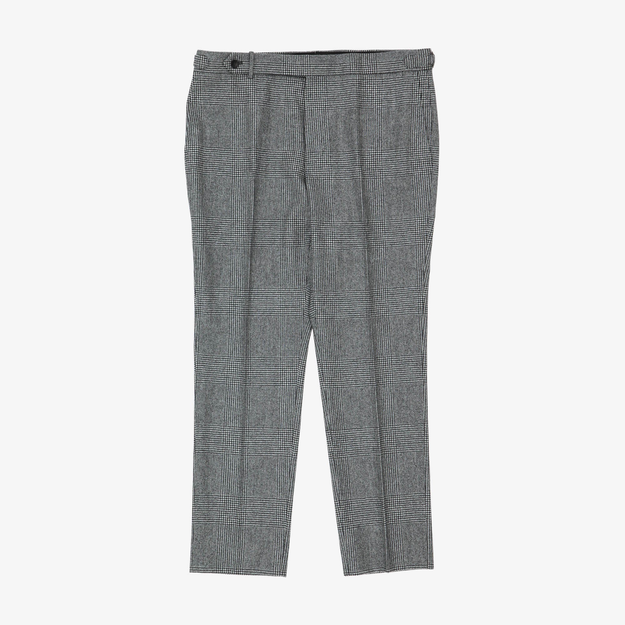 Prince of Wales Check Flannel Trousers (38W X 31L)