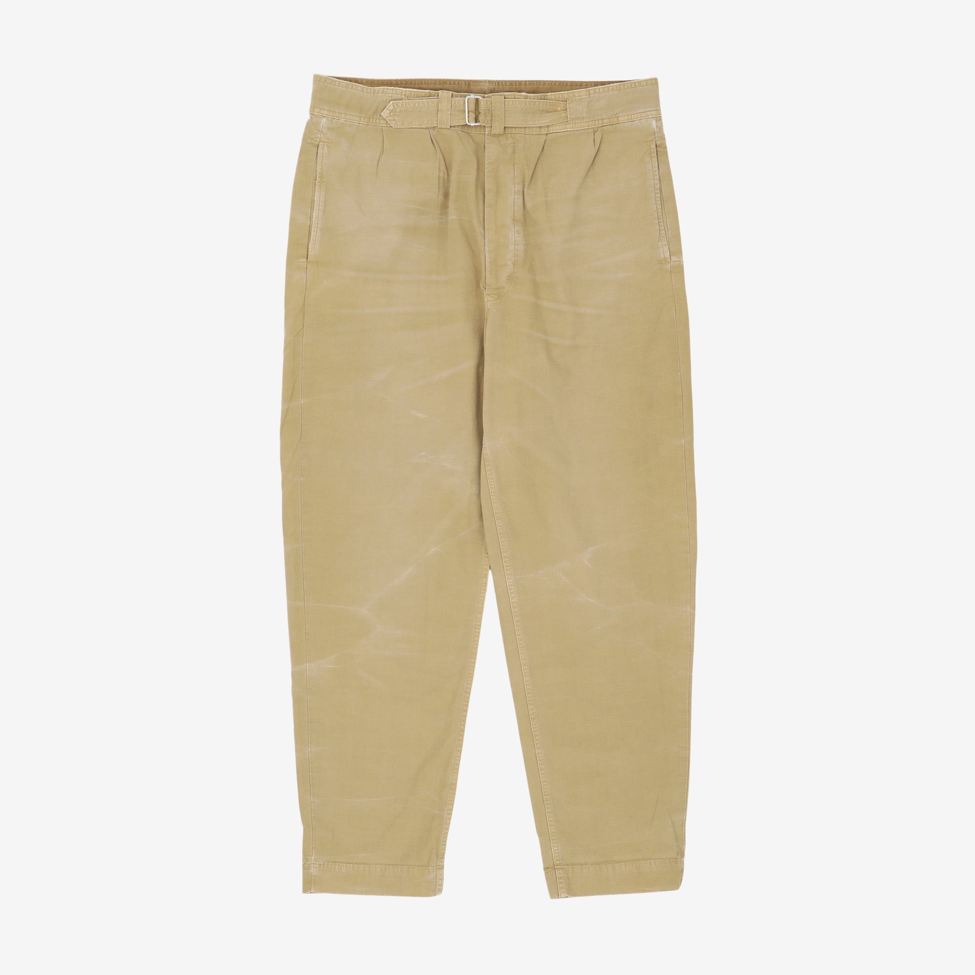 Relaxed Fit Pleated Chambray Trousers (37W X 30L)