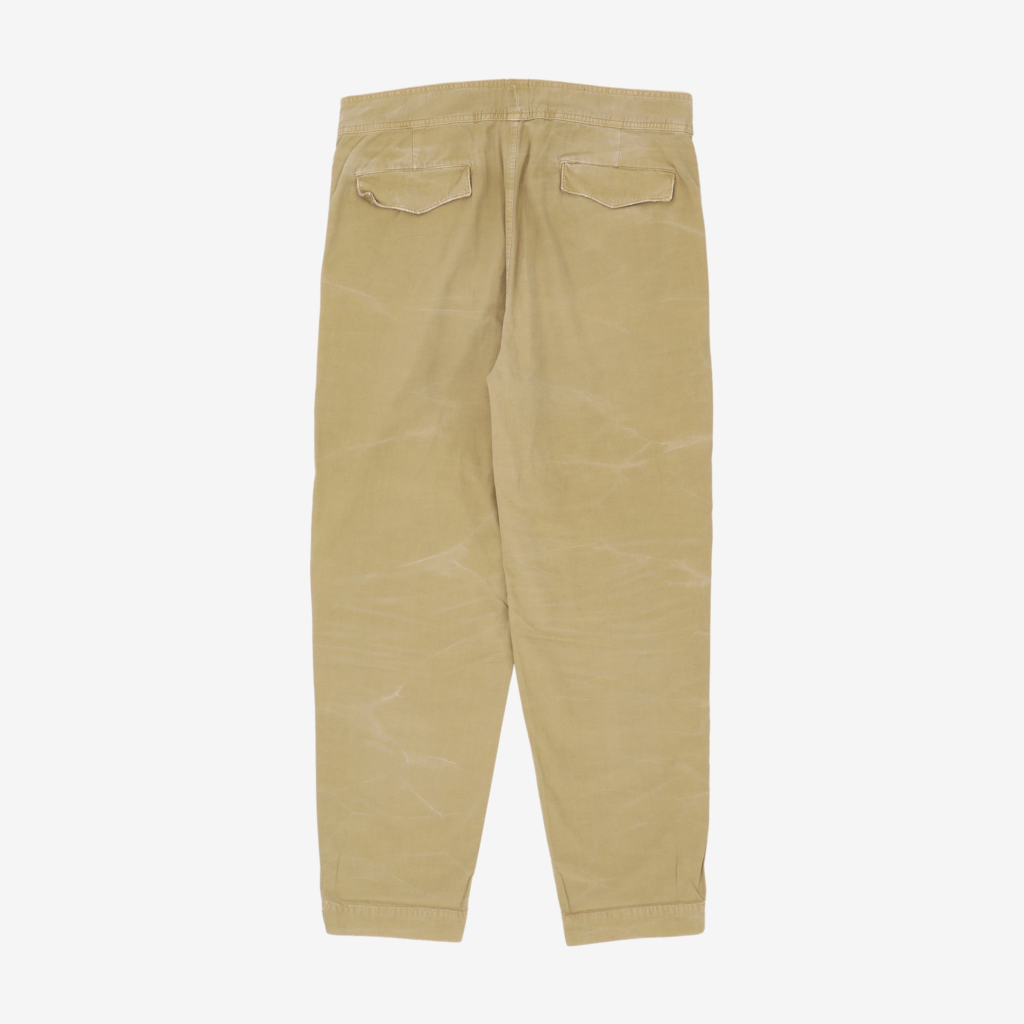 Relaxed Fit Pleated Chambray Trousers (37W X 30L)
