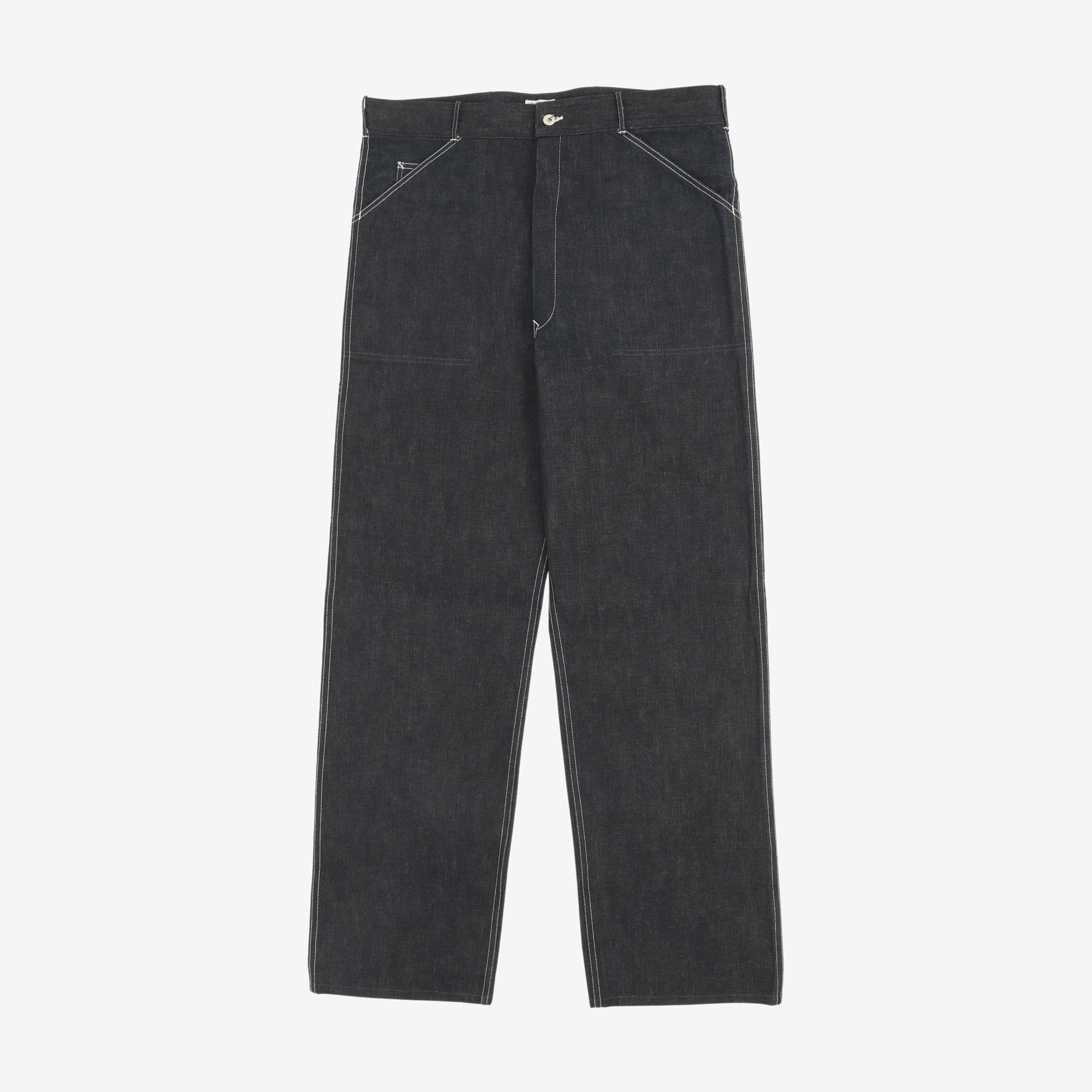 WWII Denim Work Trousers (40W X 37) Raw - Will Shrink