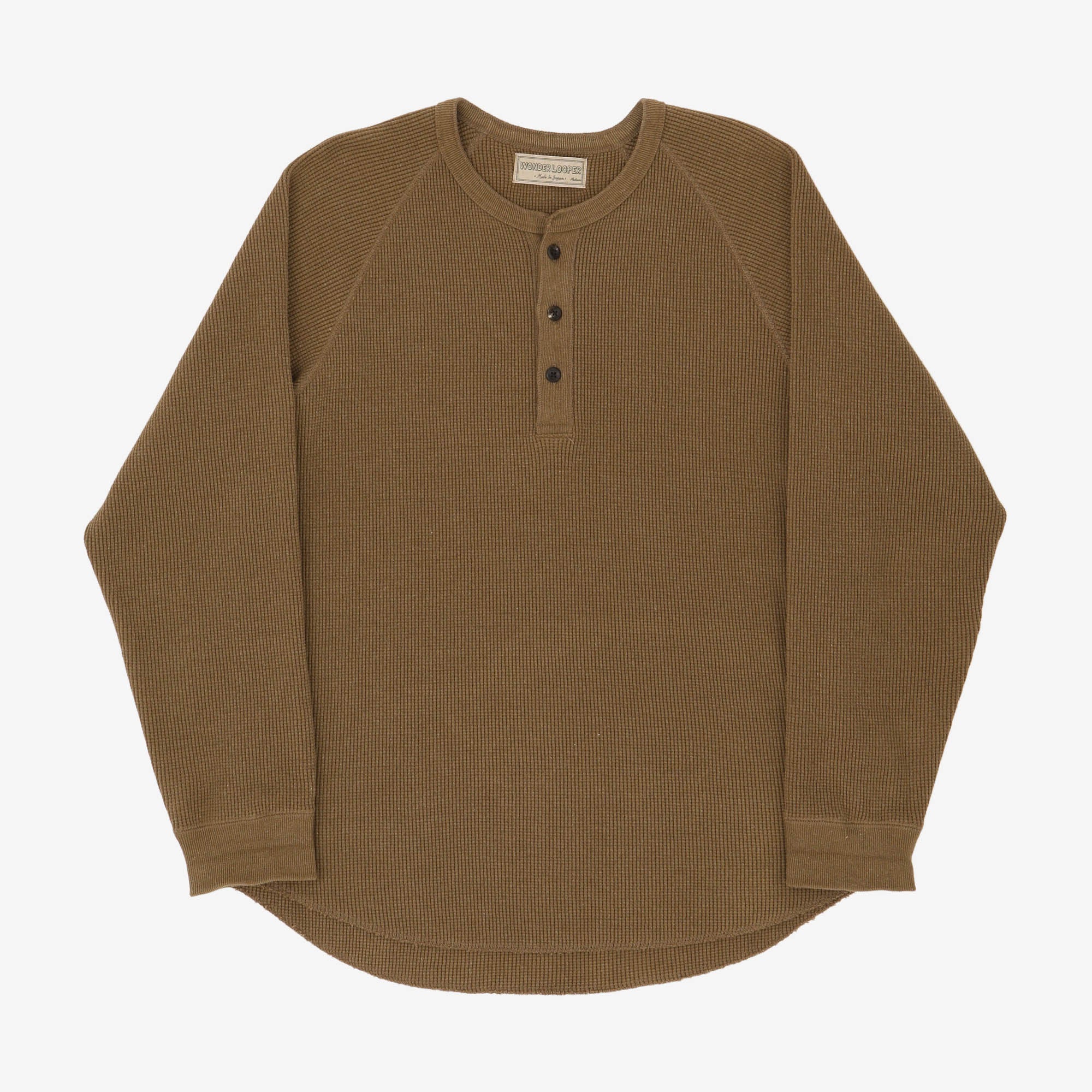 Foxfibre Heavyweight Waffle Henley