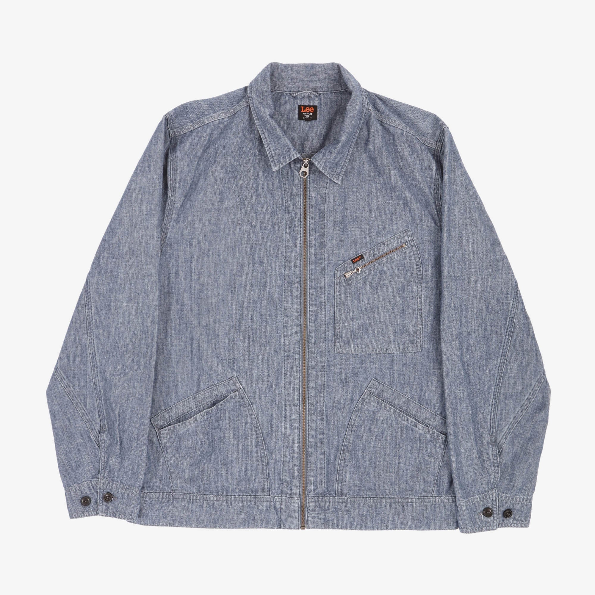 191J Chambray Zip Jacket