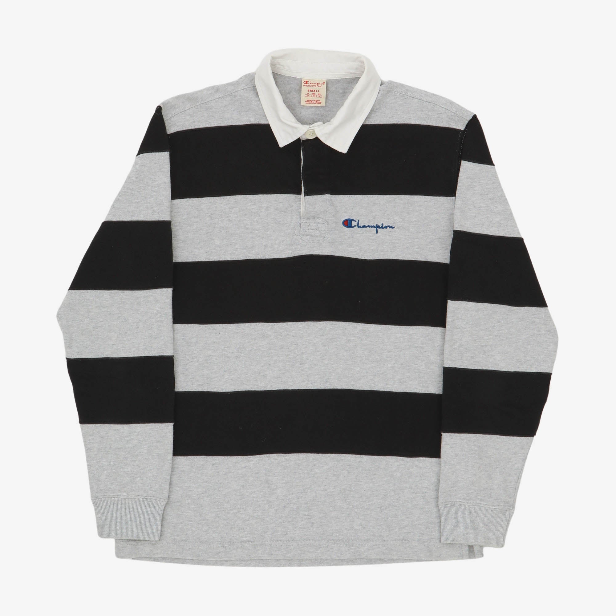 Reverse Weave Striped Rugby Polo