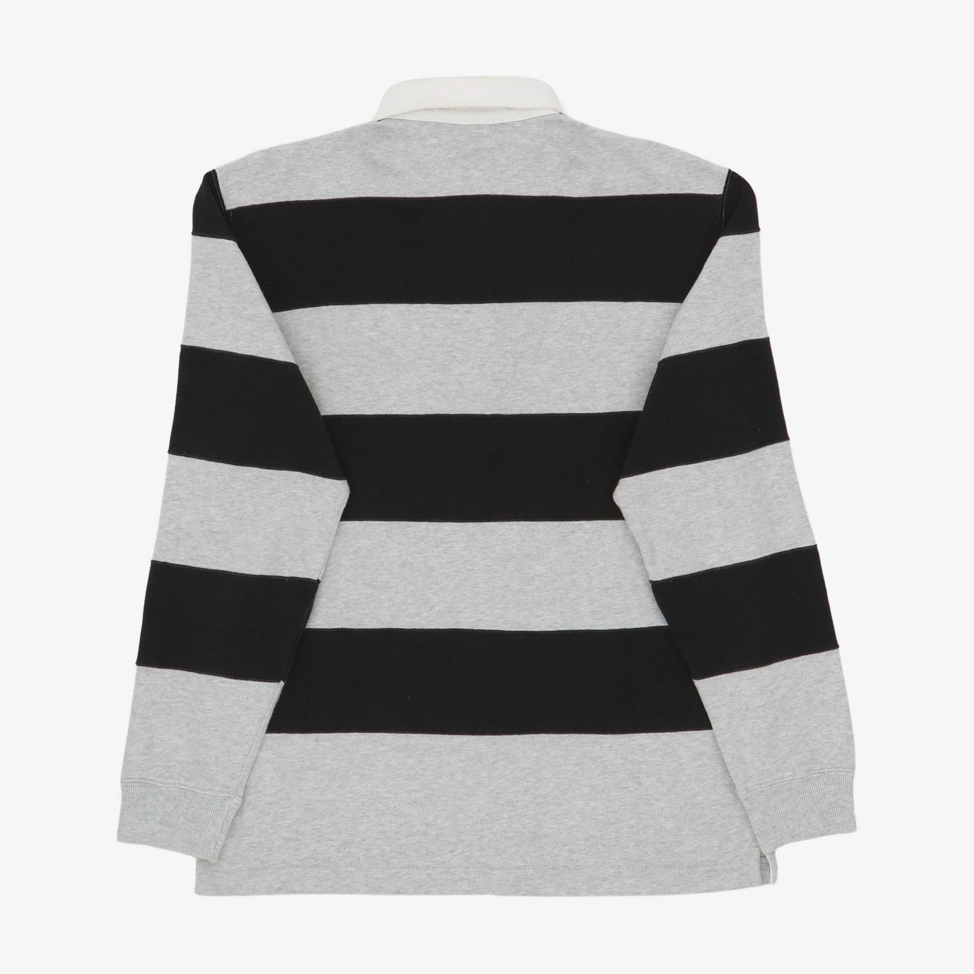 Reverse Weave Striped Rugby Polo