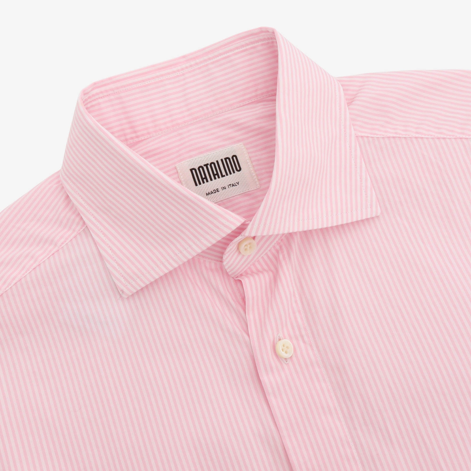 Spread Collar Bengal Stripe Poplin Shirt