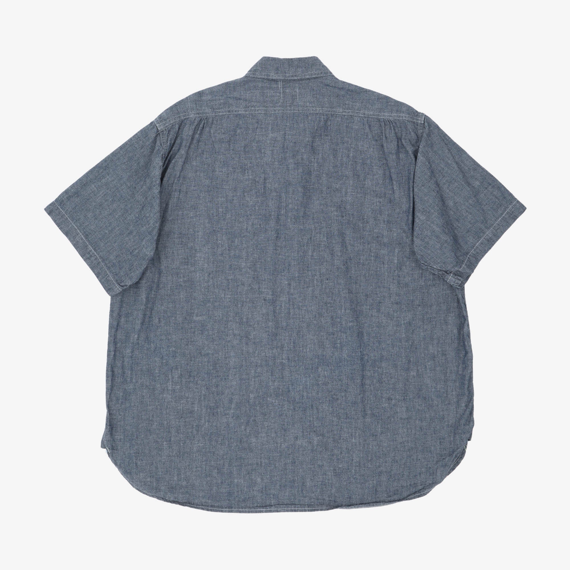 Navy Cut SS Chambray Shirt
