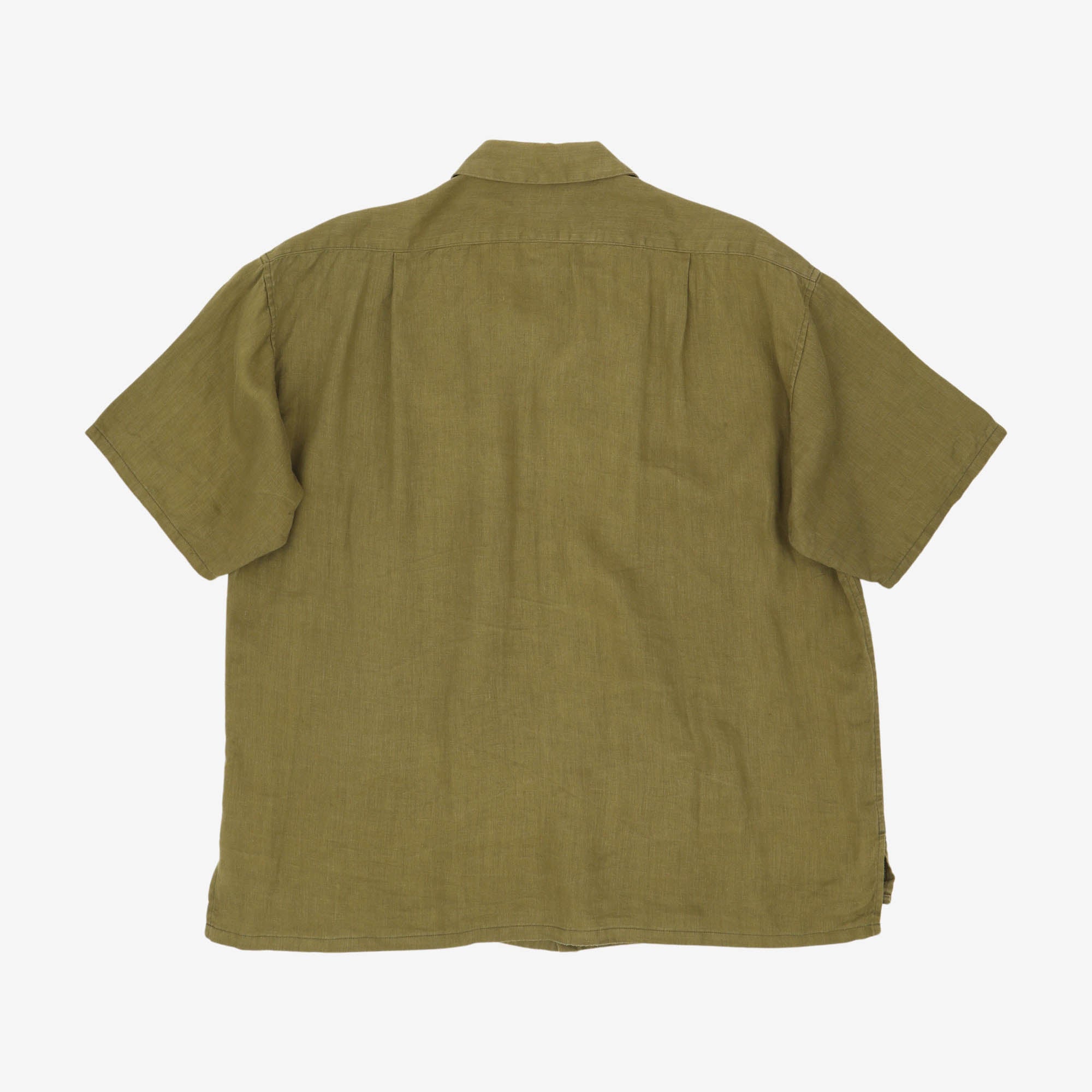 Linen Open Collar Shirt