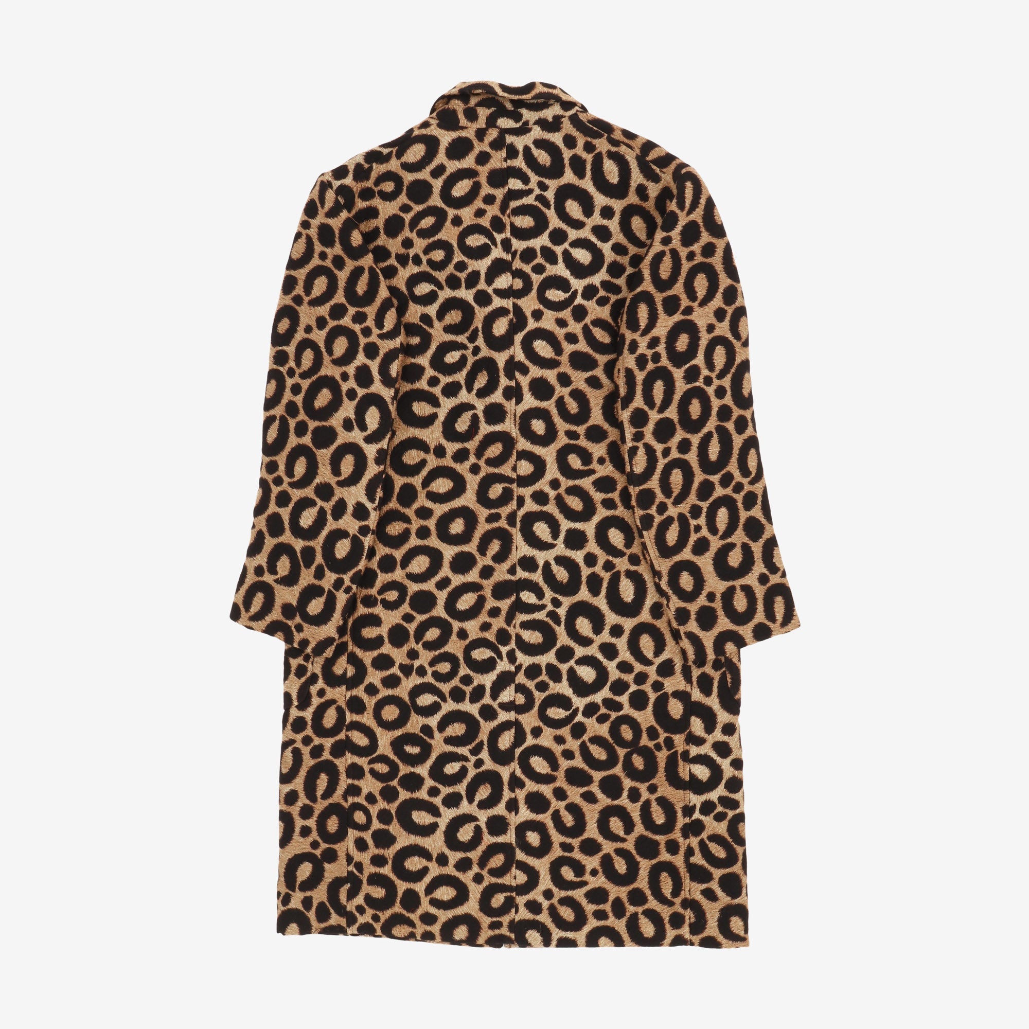 Leopard Jacquard Woven Overcoat