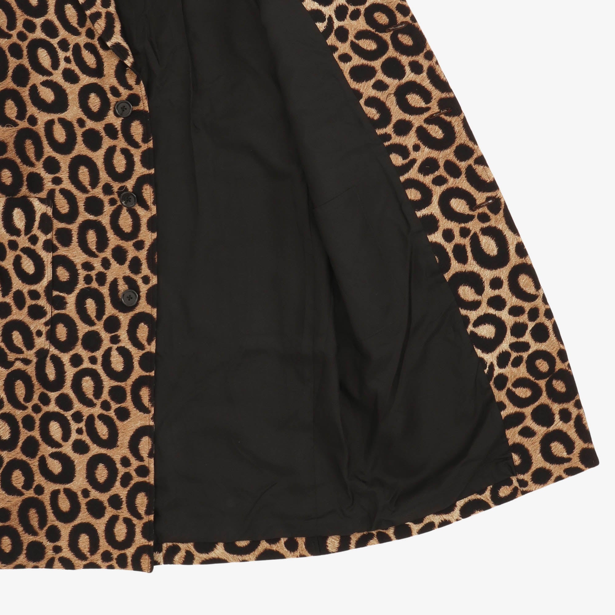 Leopard Jacquard Woven Overcoat