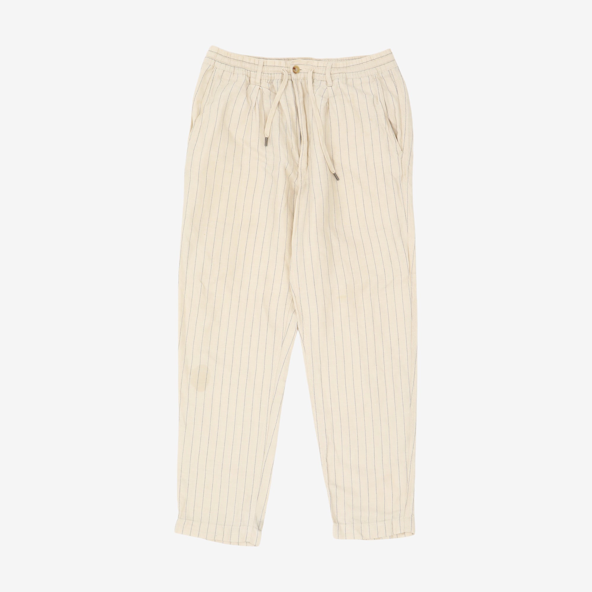 Linen Blend Pinstripe Easy Pants