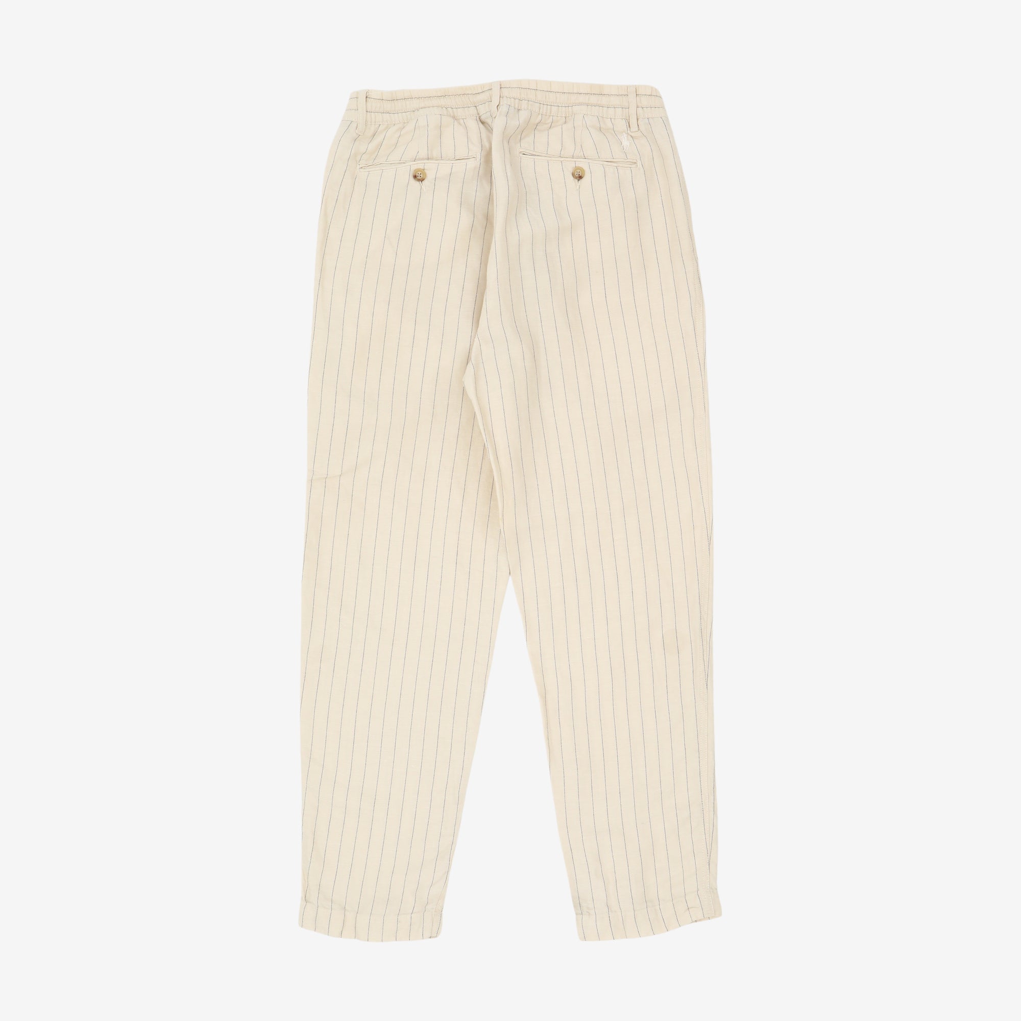 Linen Blend Pinstripe Easy Pants