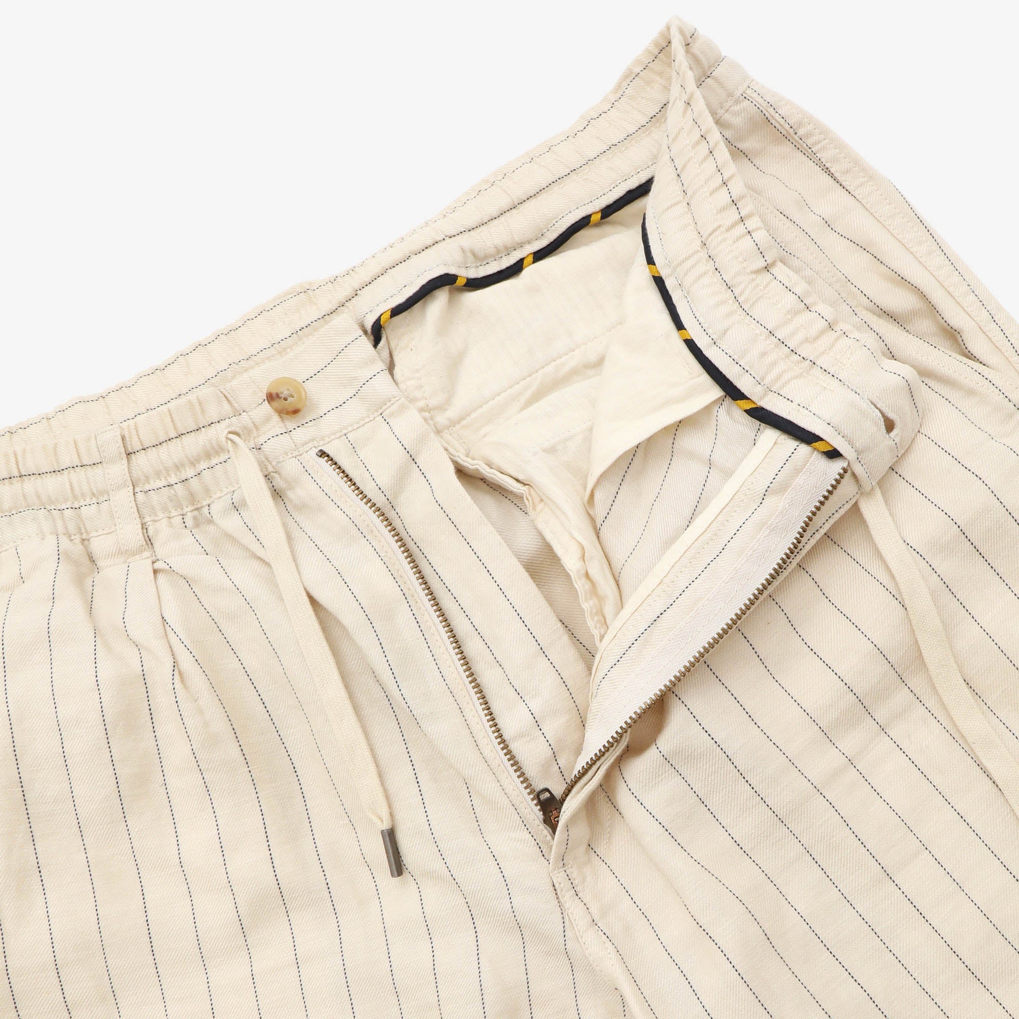 Linen Blend Pinstripe Easy Pants