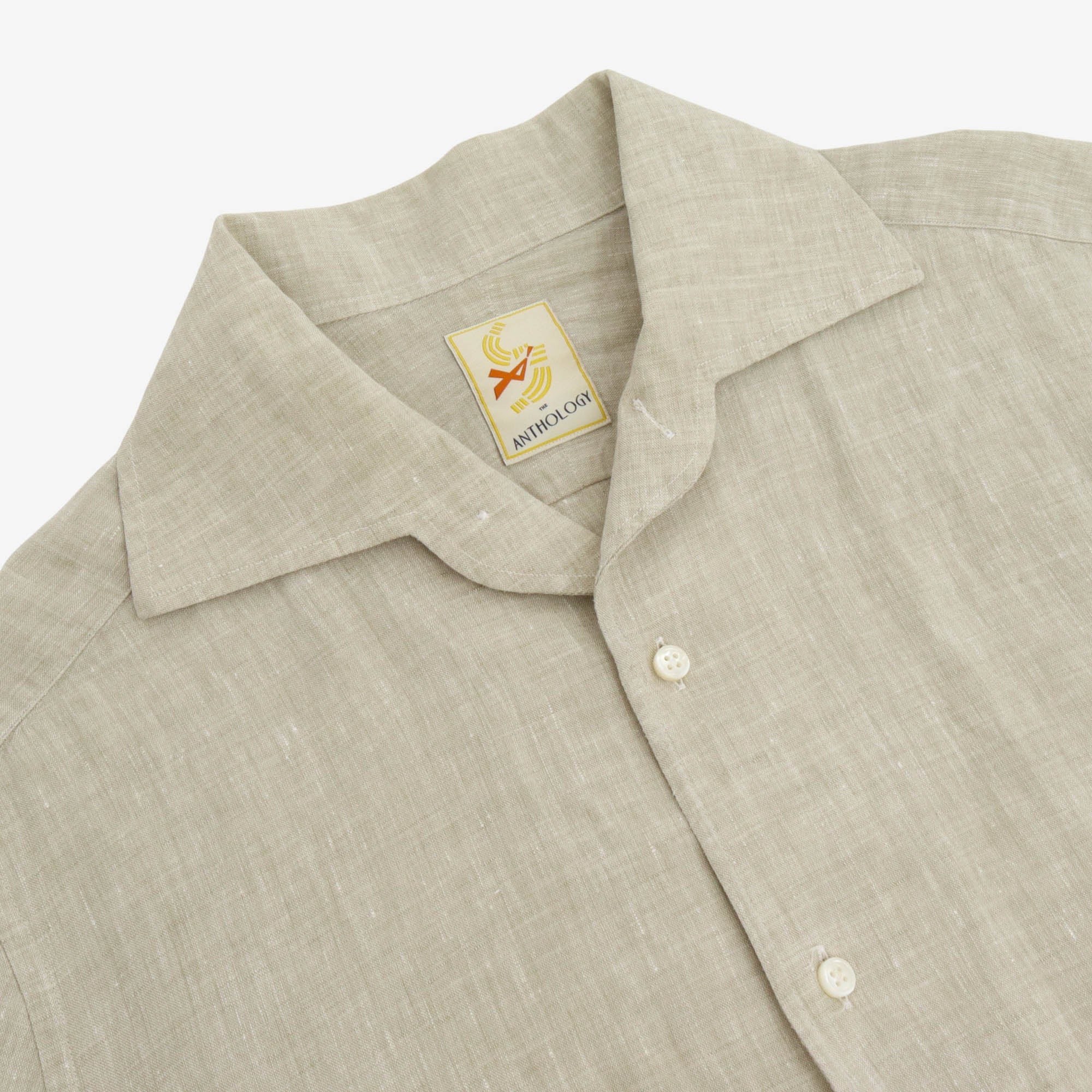 MTO One Piece Collar Linen Shirt