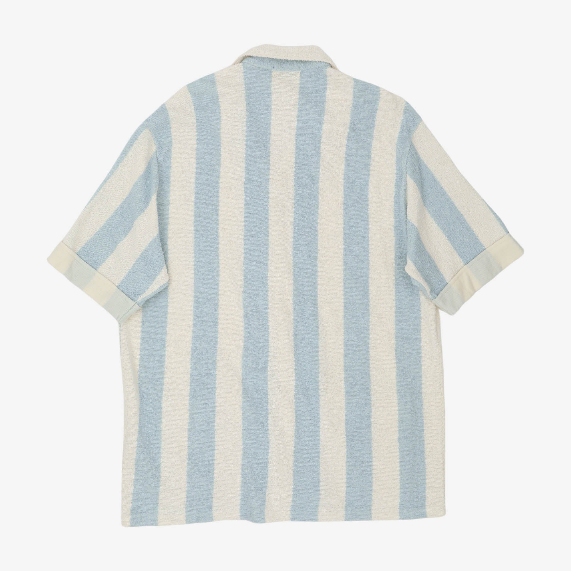 Stripe Cotton Pile Beach Shirt