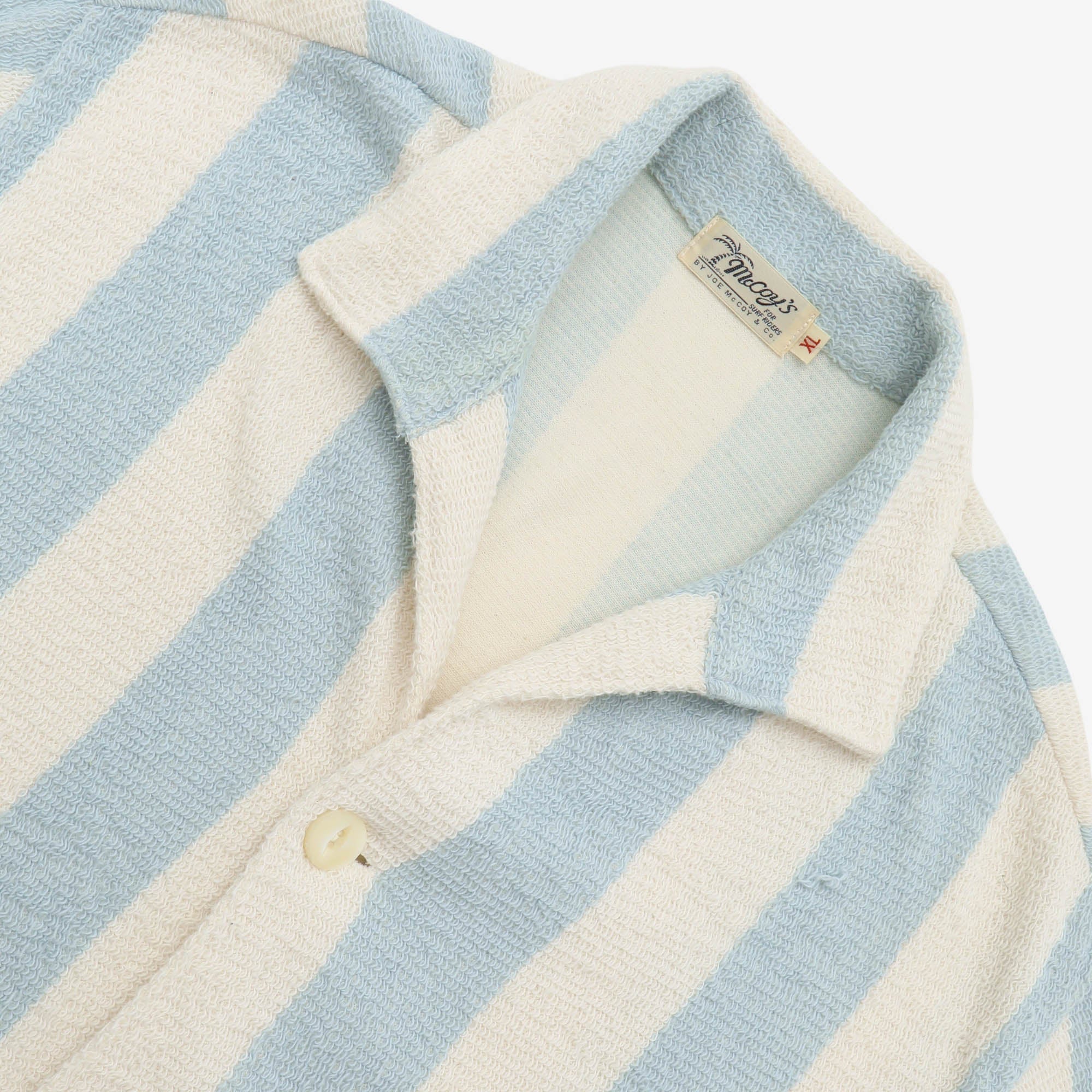 Stripe Cotton Pile Beach Shirt