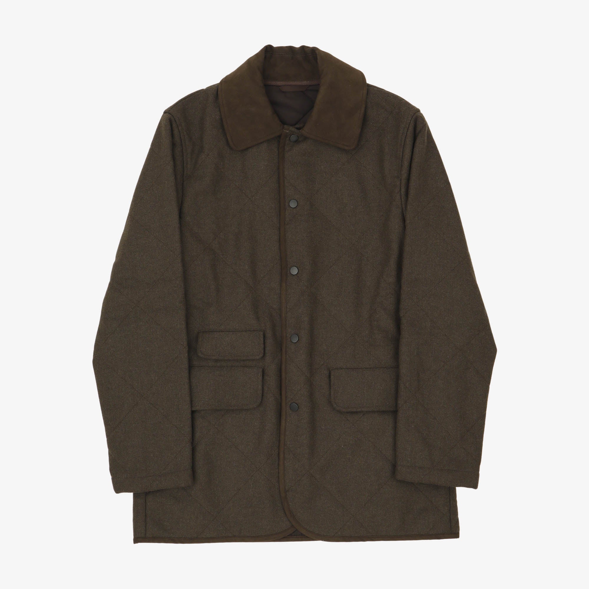 Technical Wool Quilted Coat