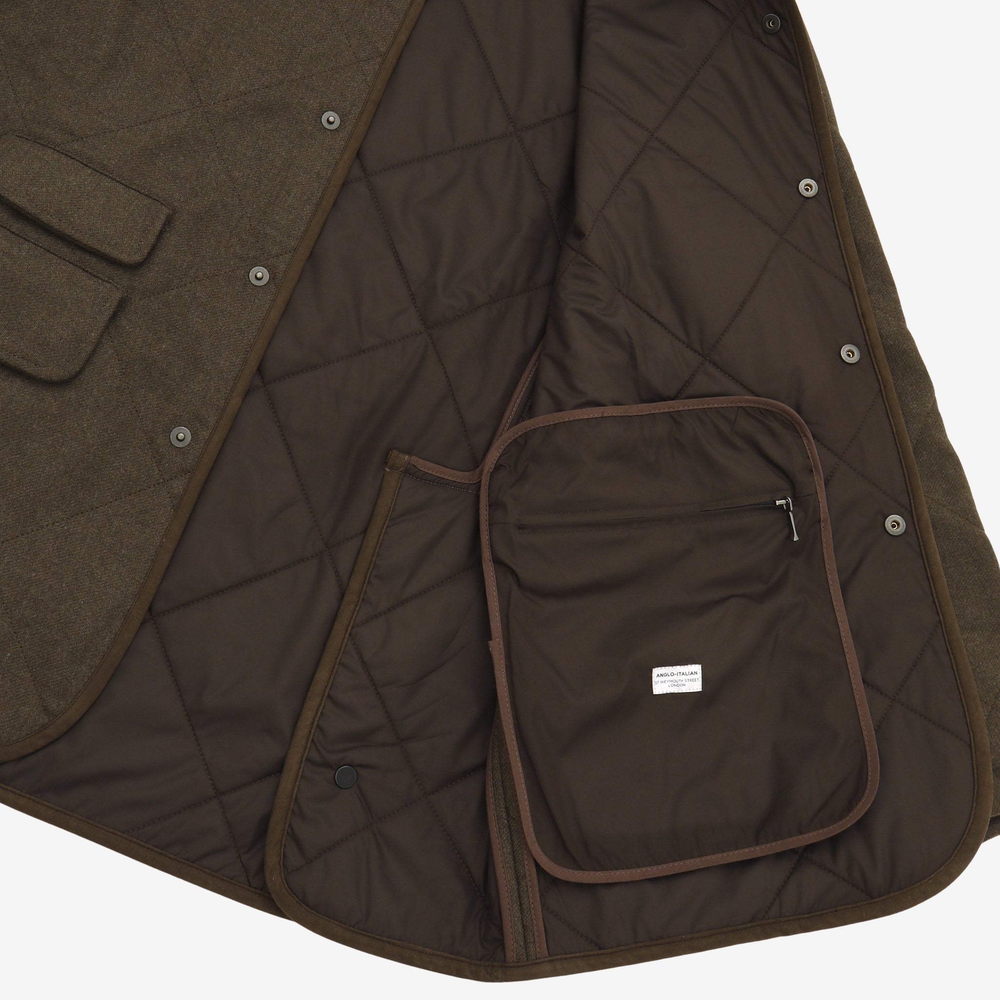 Technical Wool Quilted Coat