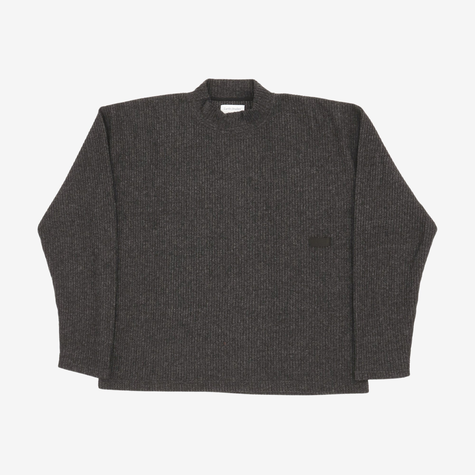 Waffle Knit Mockneck Sweater