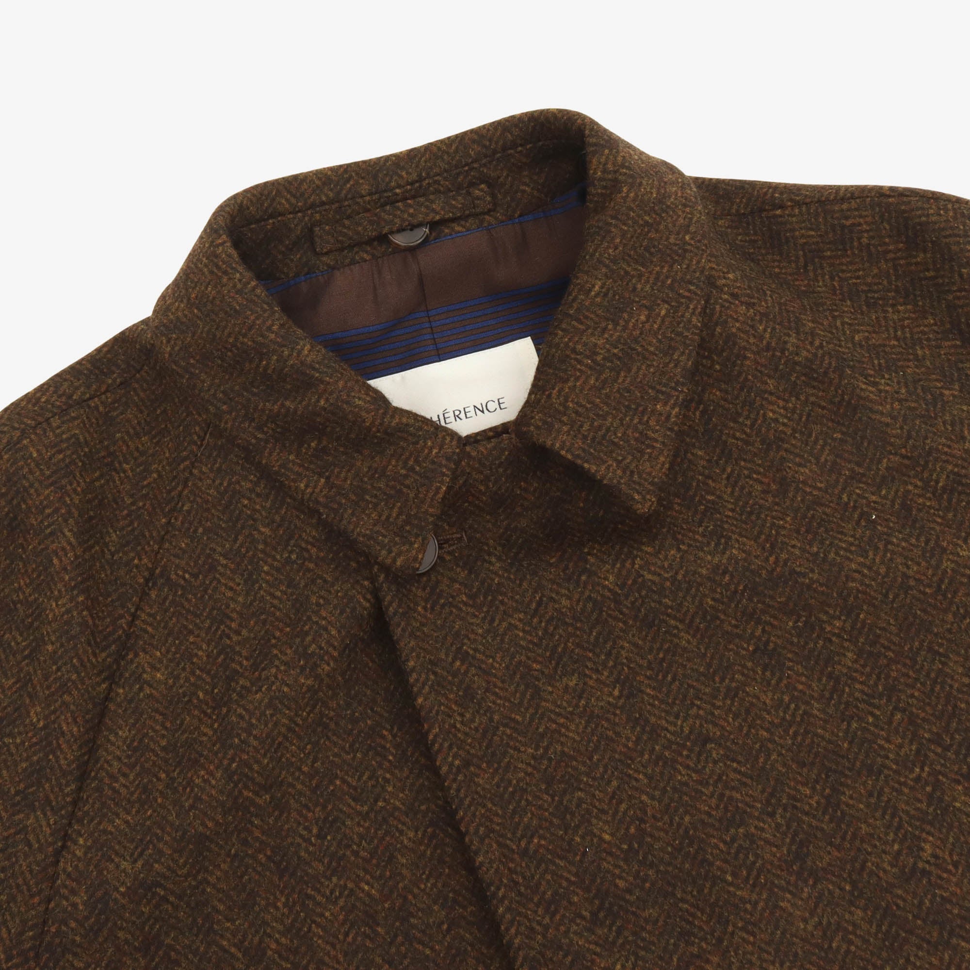 Corb Chevron Tweed Coat