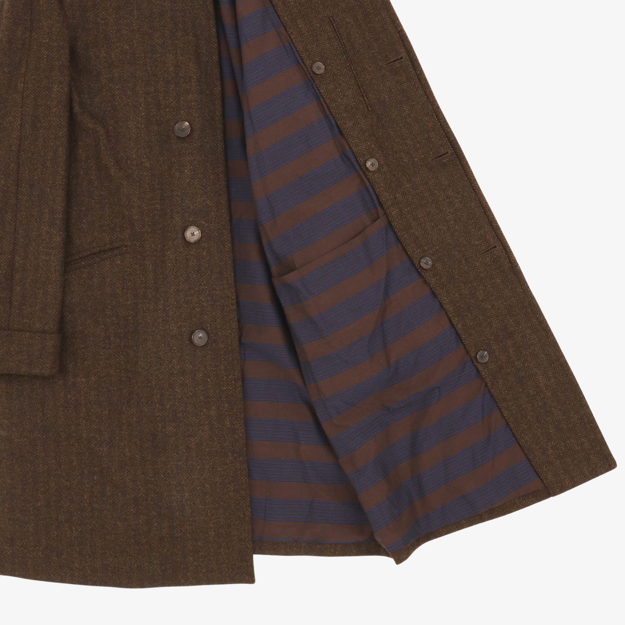Corb Chevron Tweed Coat