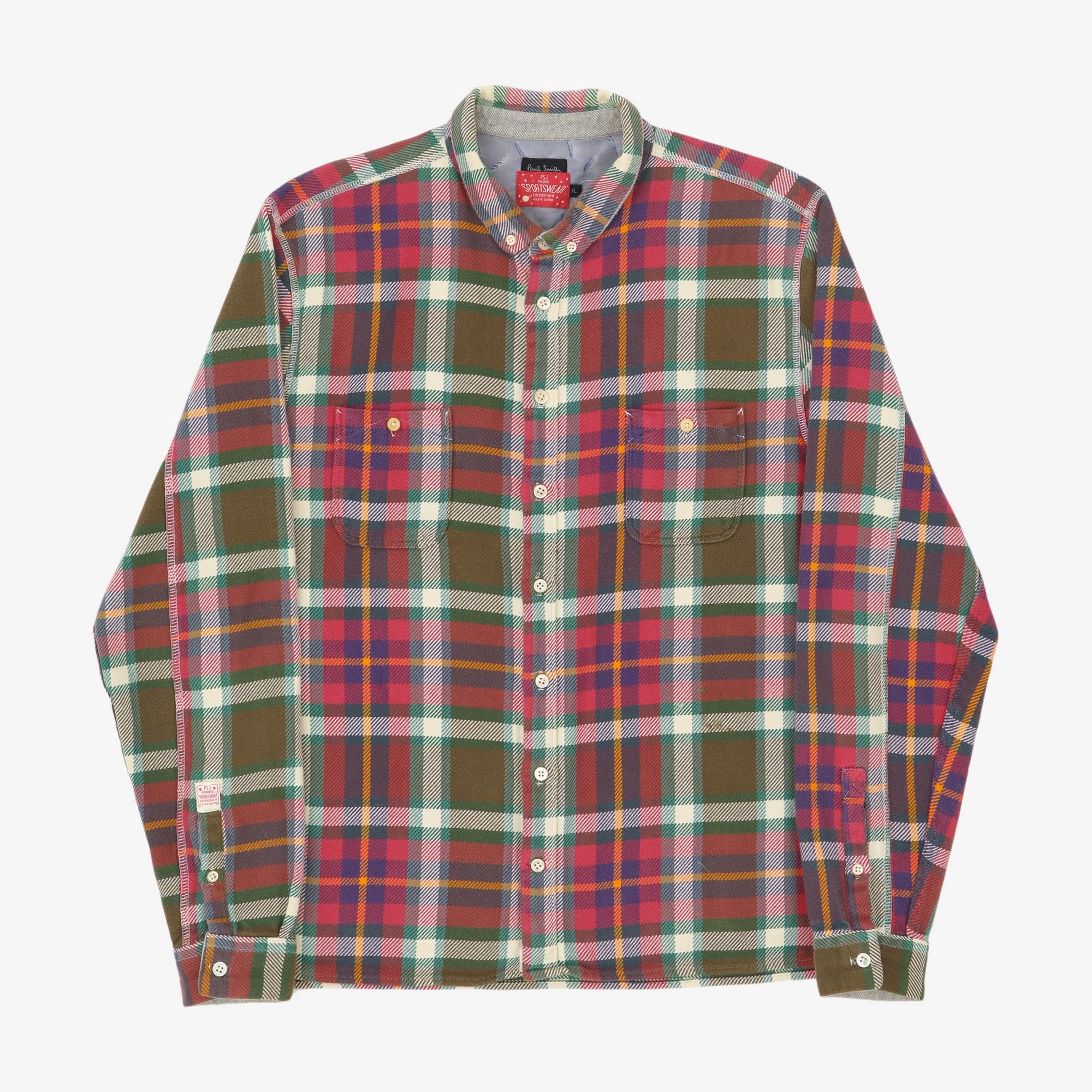 Patchwork Plaid Flannel Shirt
