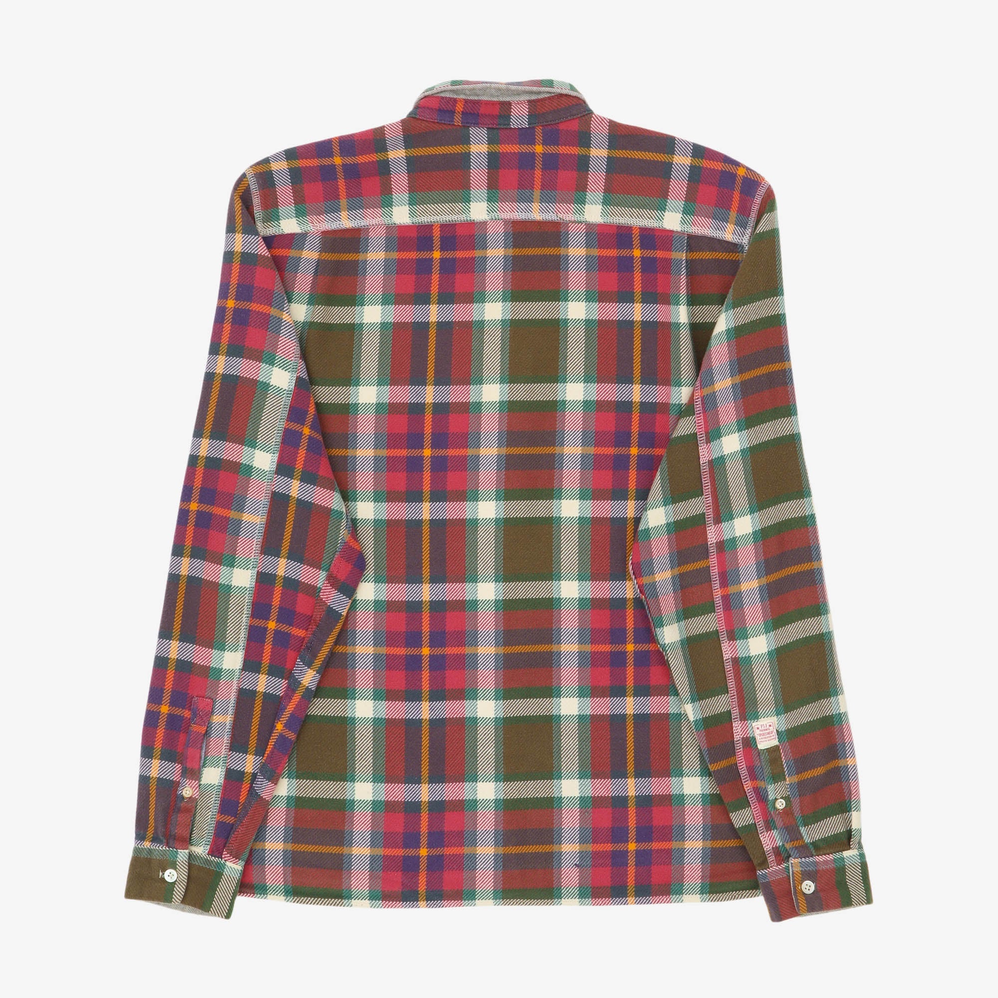 Patchwork Plaid Flannel Shirt