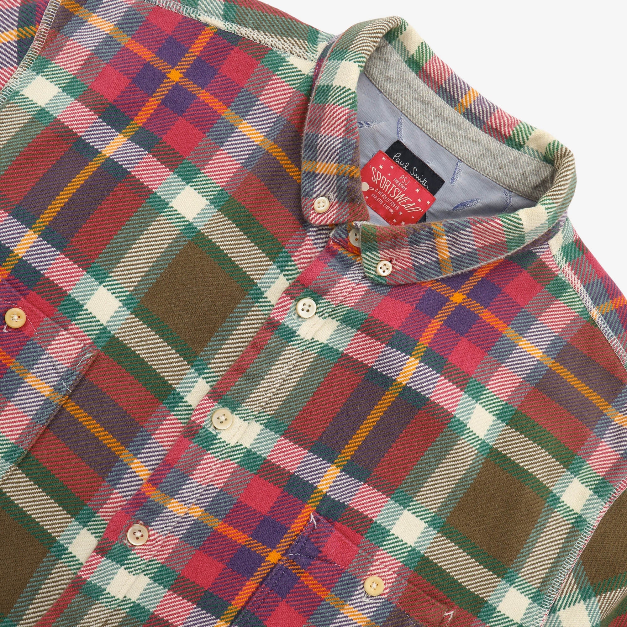 Patchwork Plaid Flannel Shirt