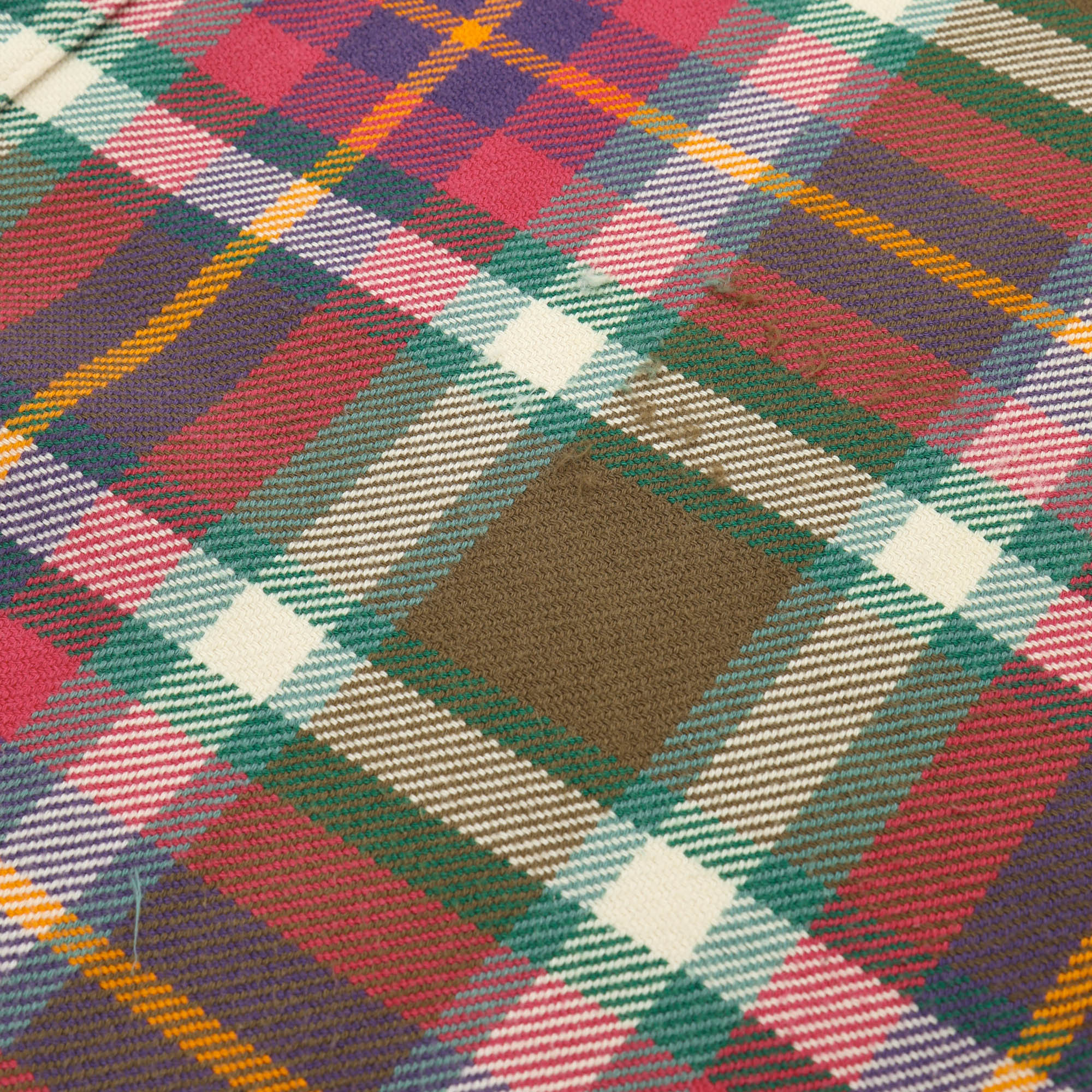 Patchwork Plaid Flannel Shirt