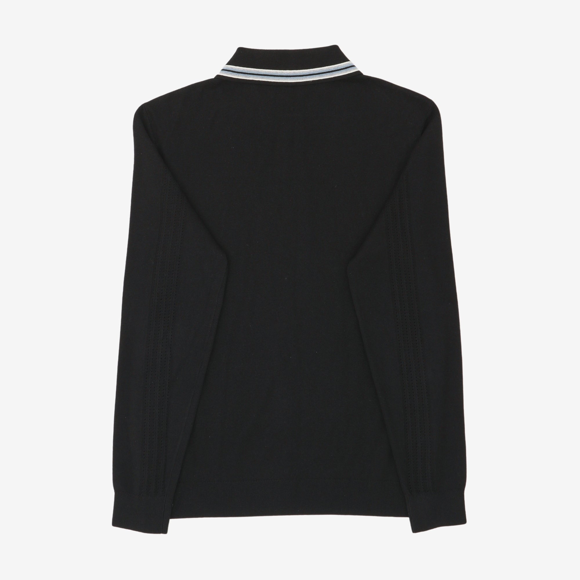 Silk Cotton Tipped Sweater Polo
