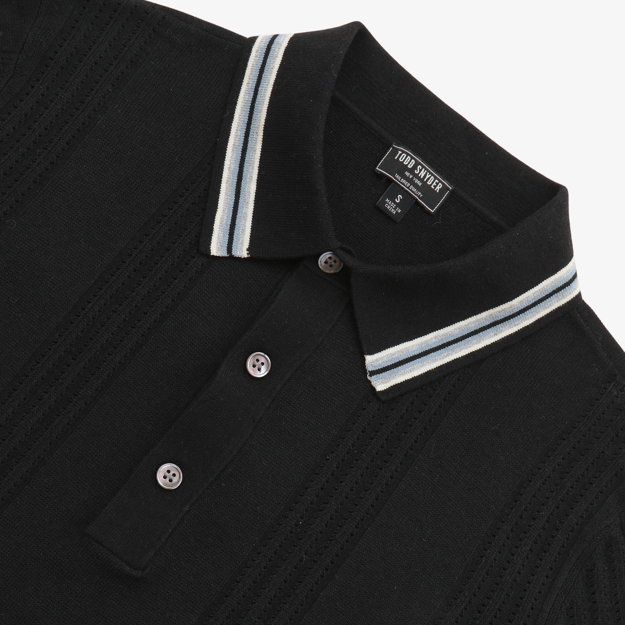 Silk Cotton Tipped Sweater Polo