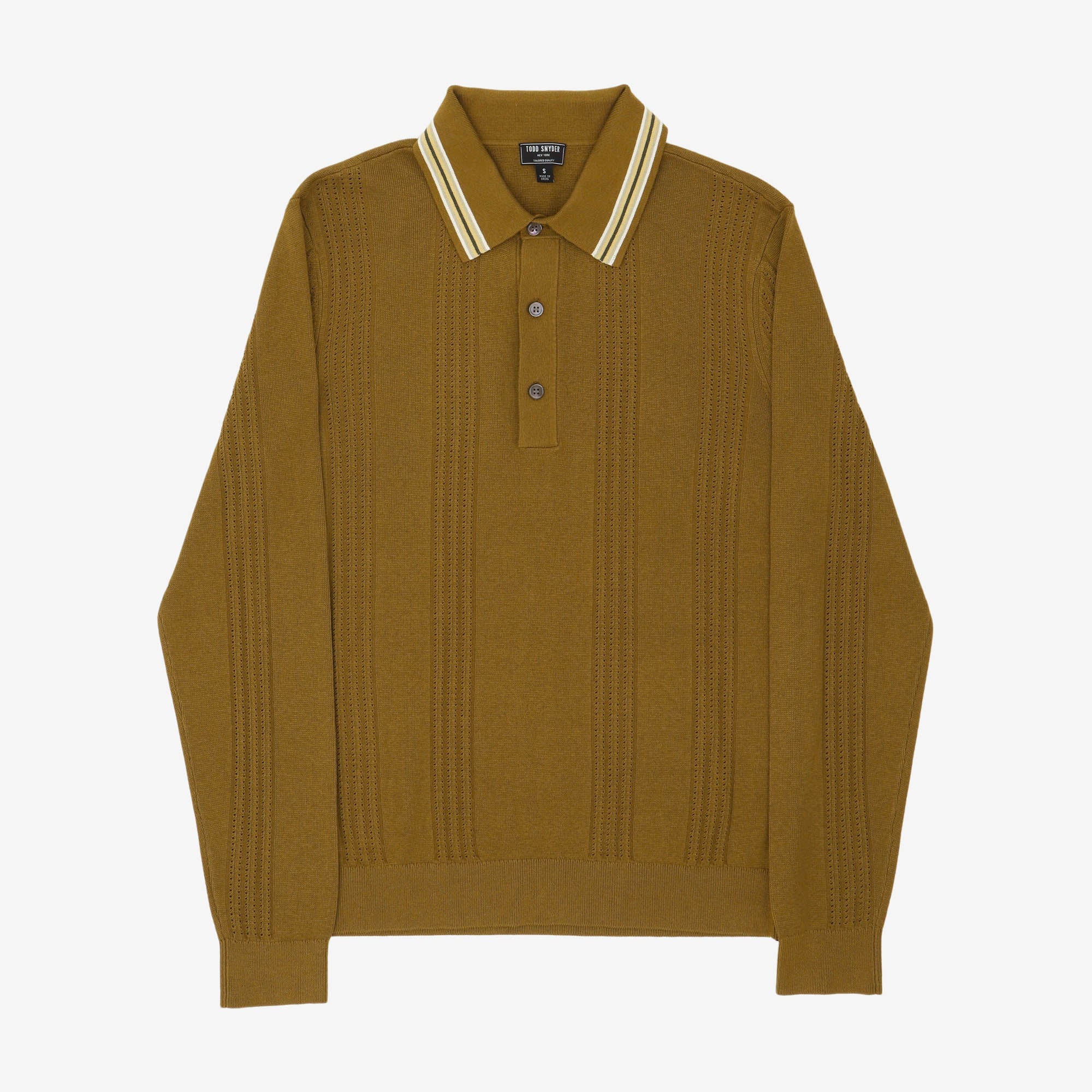 Silk Cotton Tipped Sweater Polo