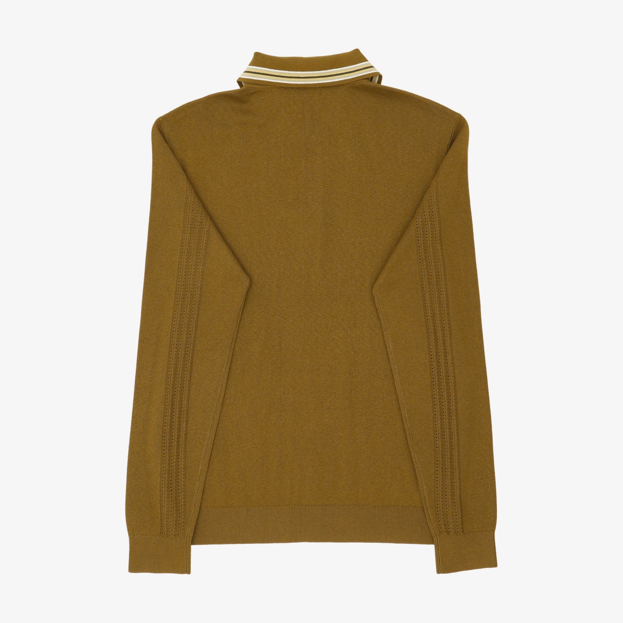 Silk Cotton Tipped Sweater Polo