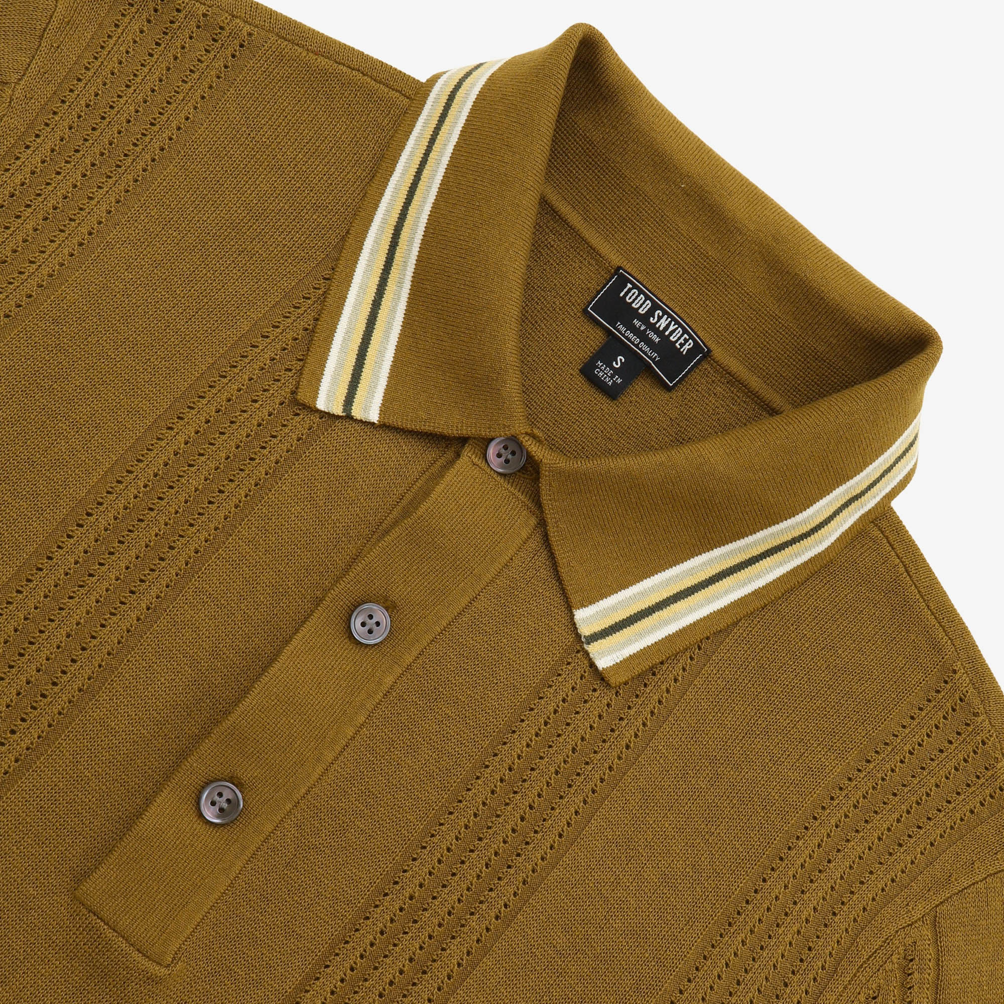 Silk Cotton Tipped Sweater Polo