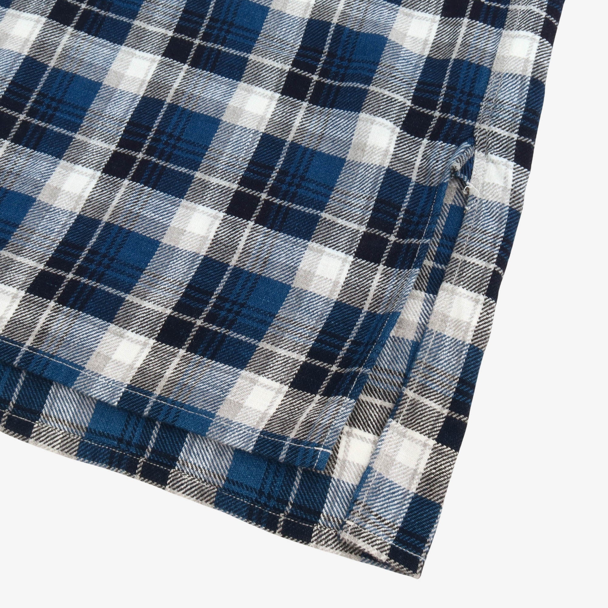 Band Collar Check Shirt