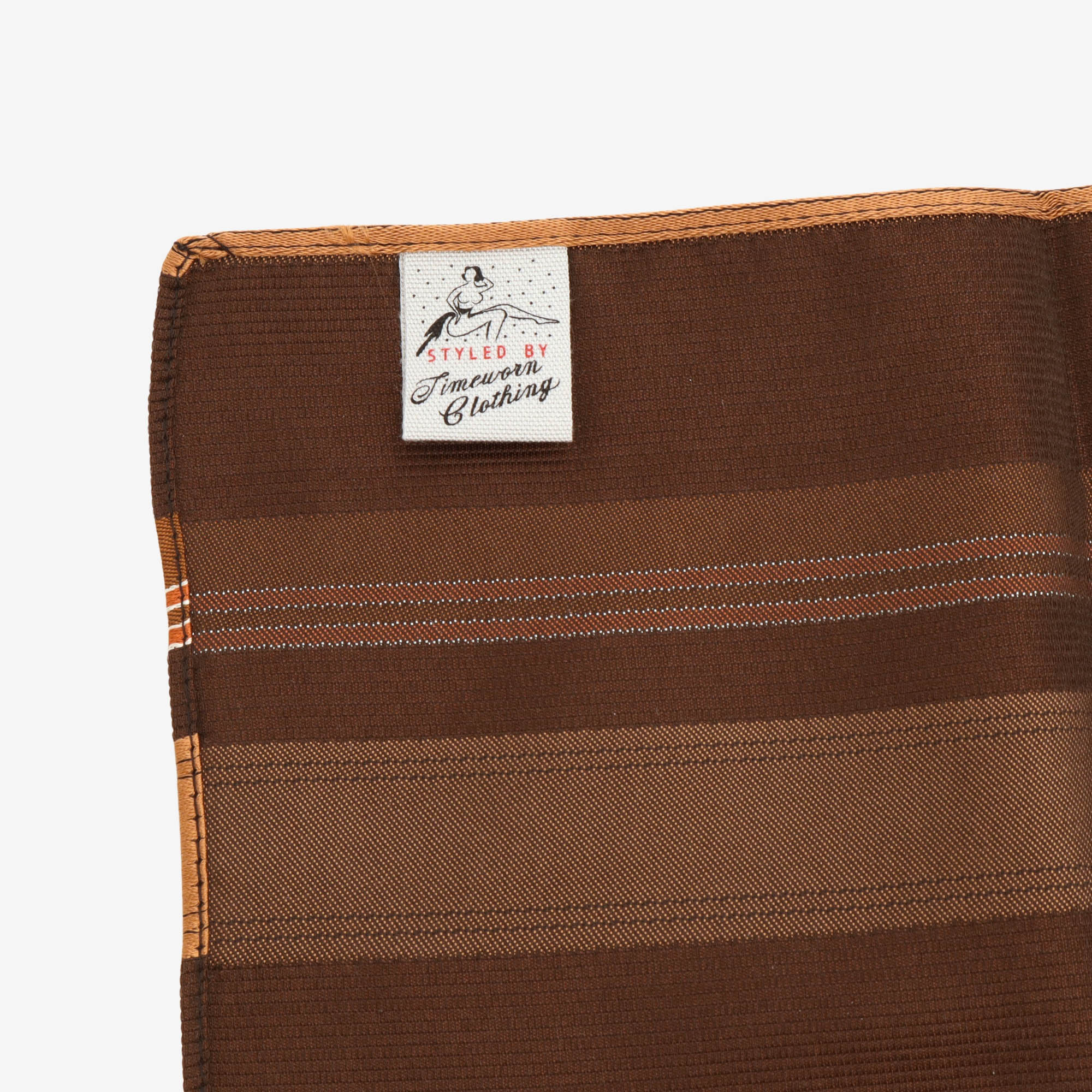 Silk Stripe Pocket Square (Timeworn)