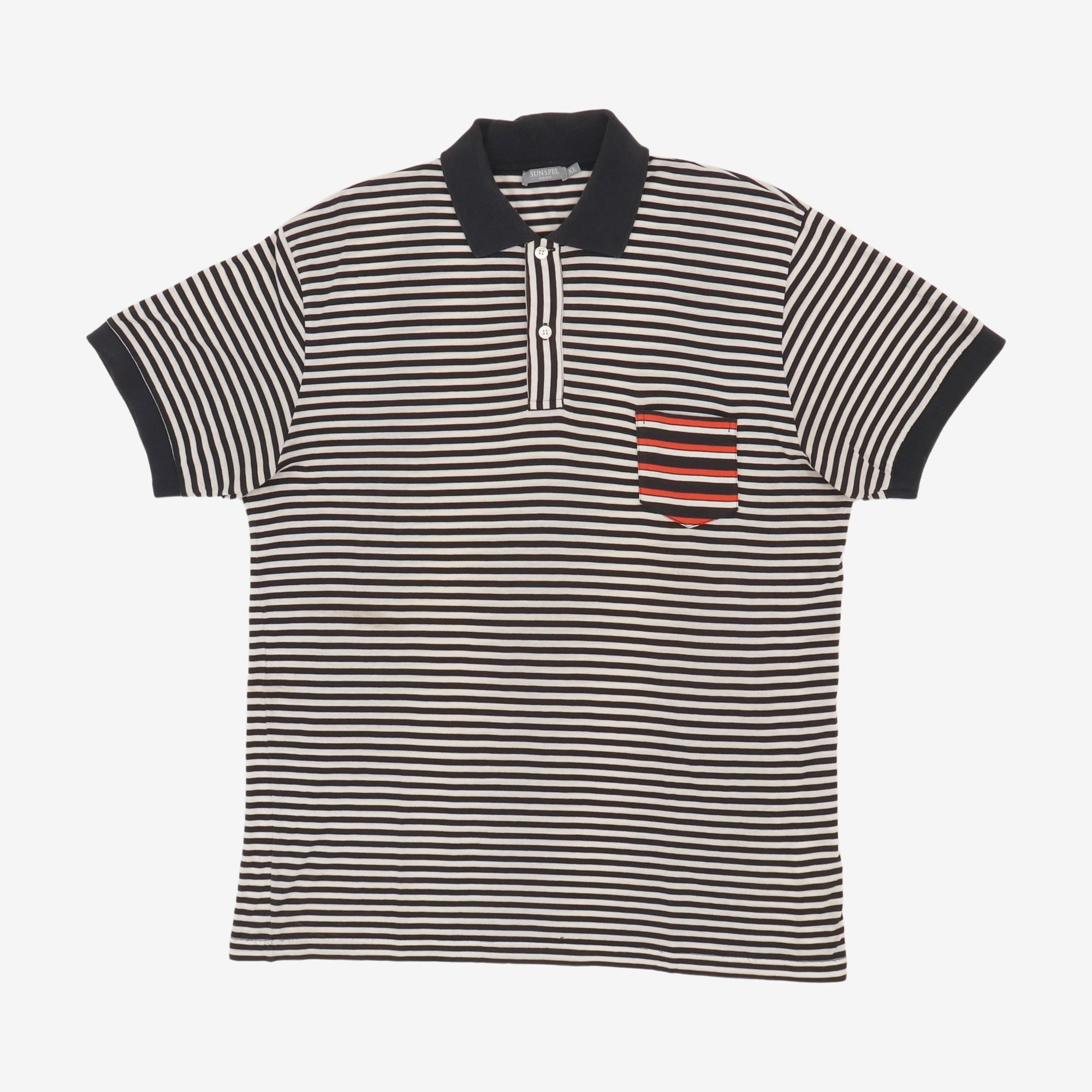 Striped Jersey Polo