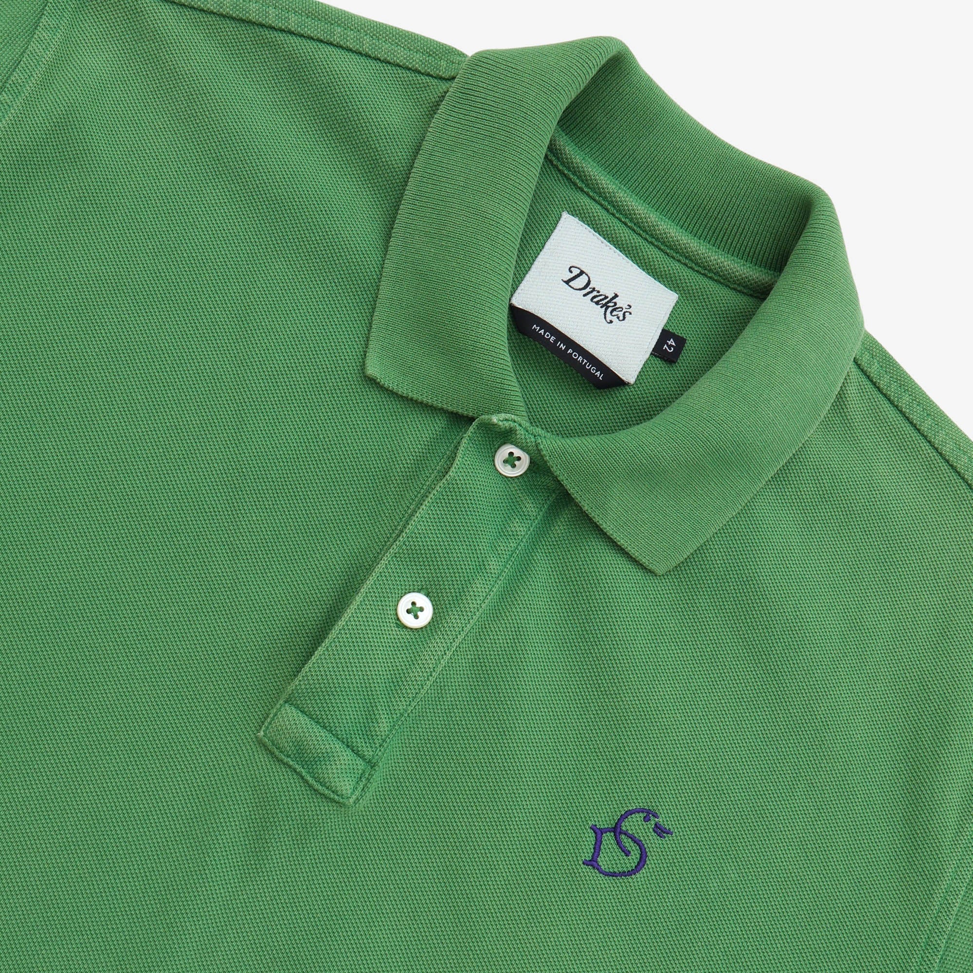 Logo Embroidered Pique Polo