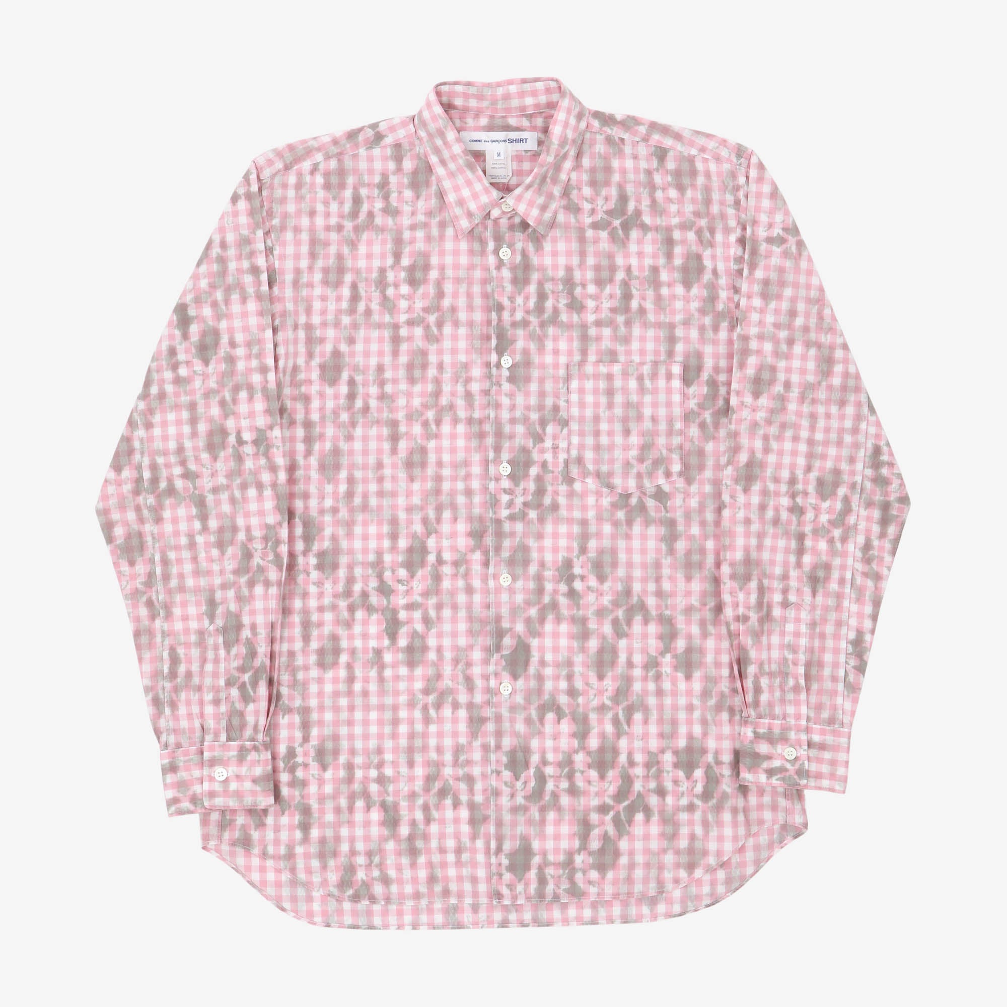 Gingham Leaf Print Shirt