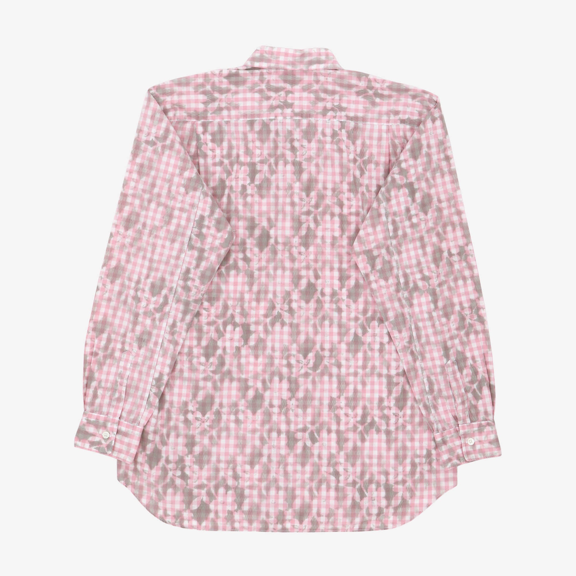 Gingham Leaf Print Shirt