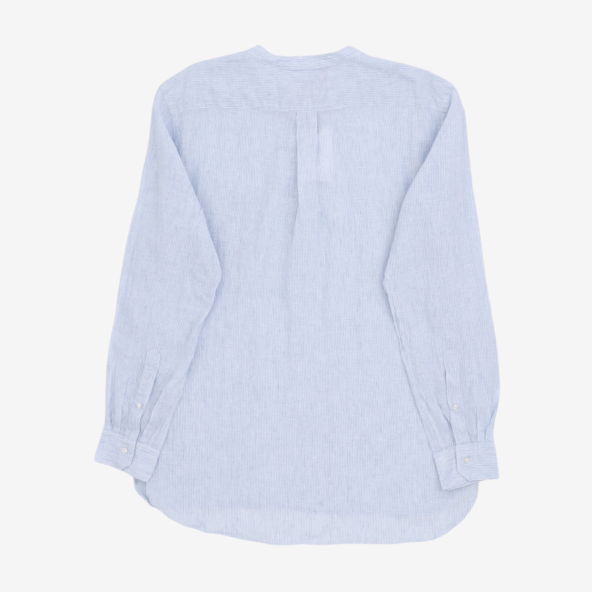 Grandad Collar Linen Shirt