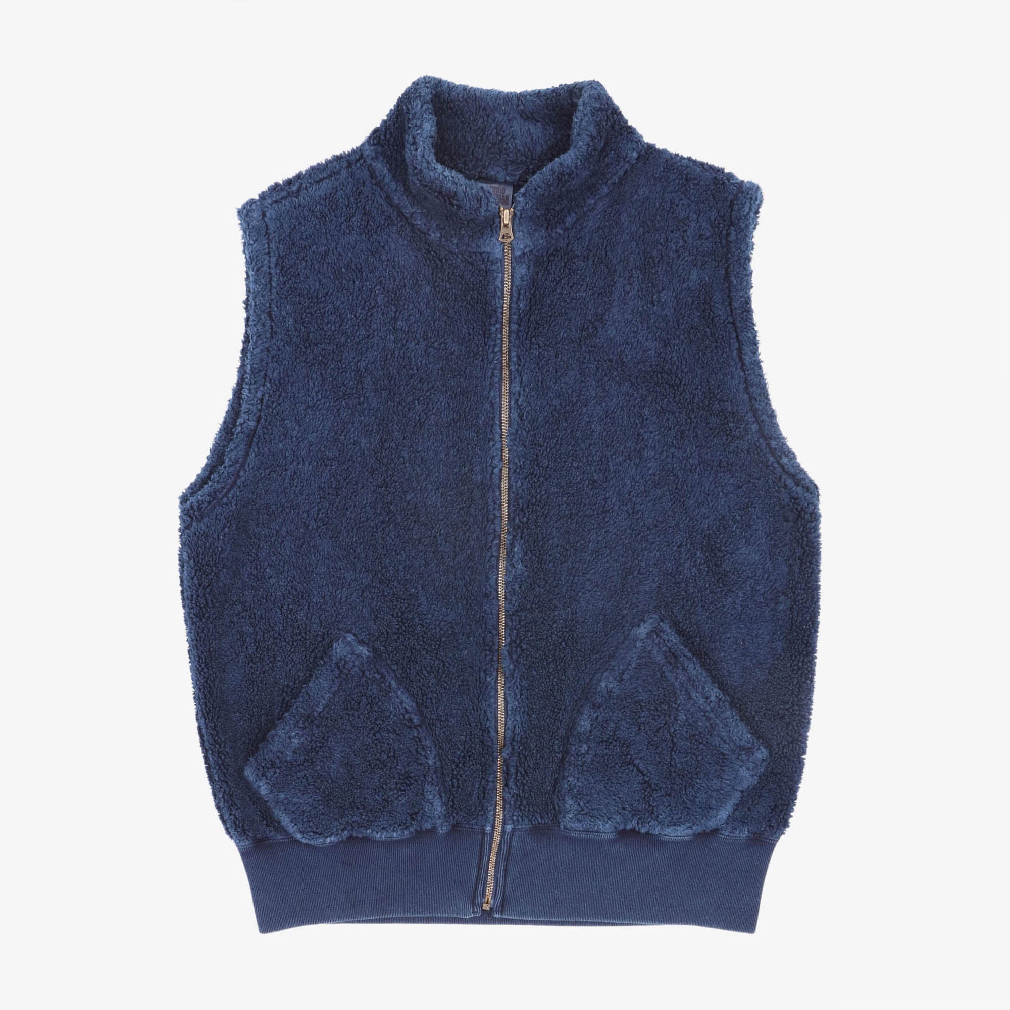 Indigo Dyed Fleece Vest