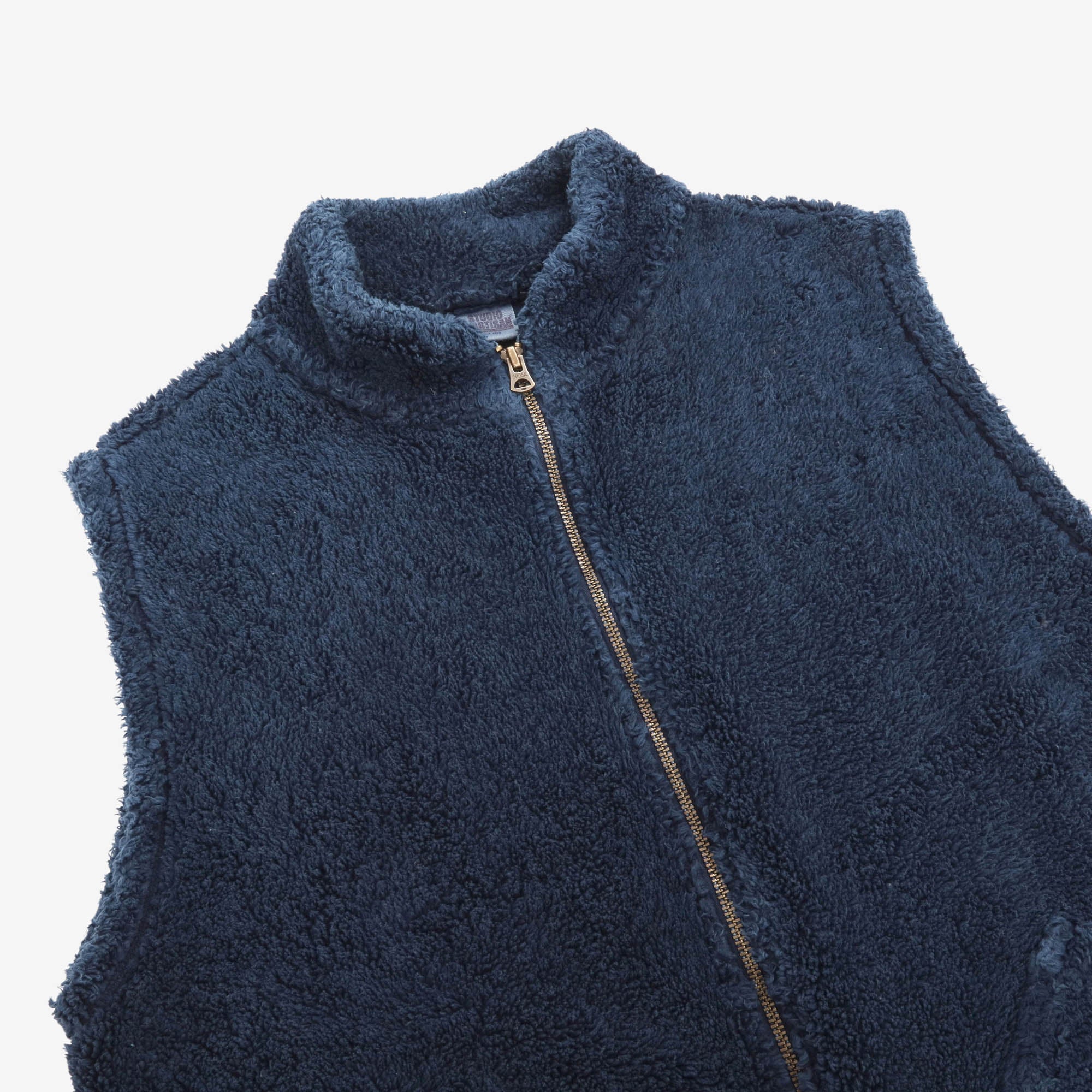 Indigo Dyed Fleece Vest