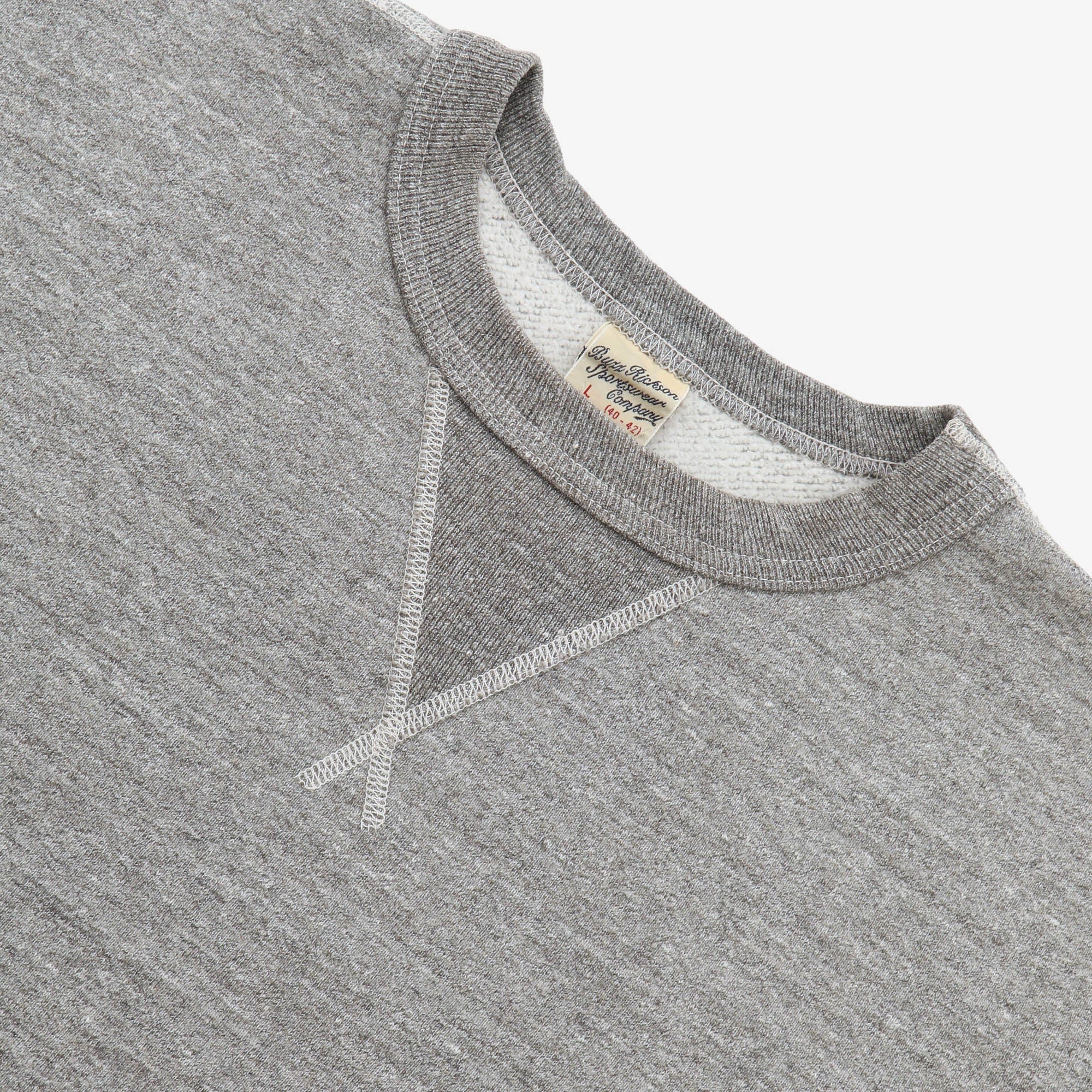 4-Needle Plain Sweatshirt