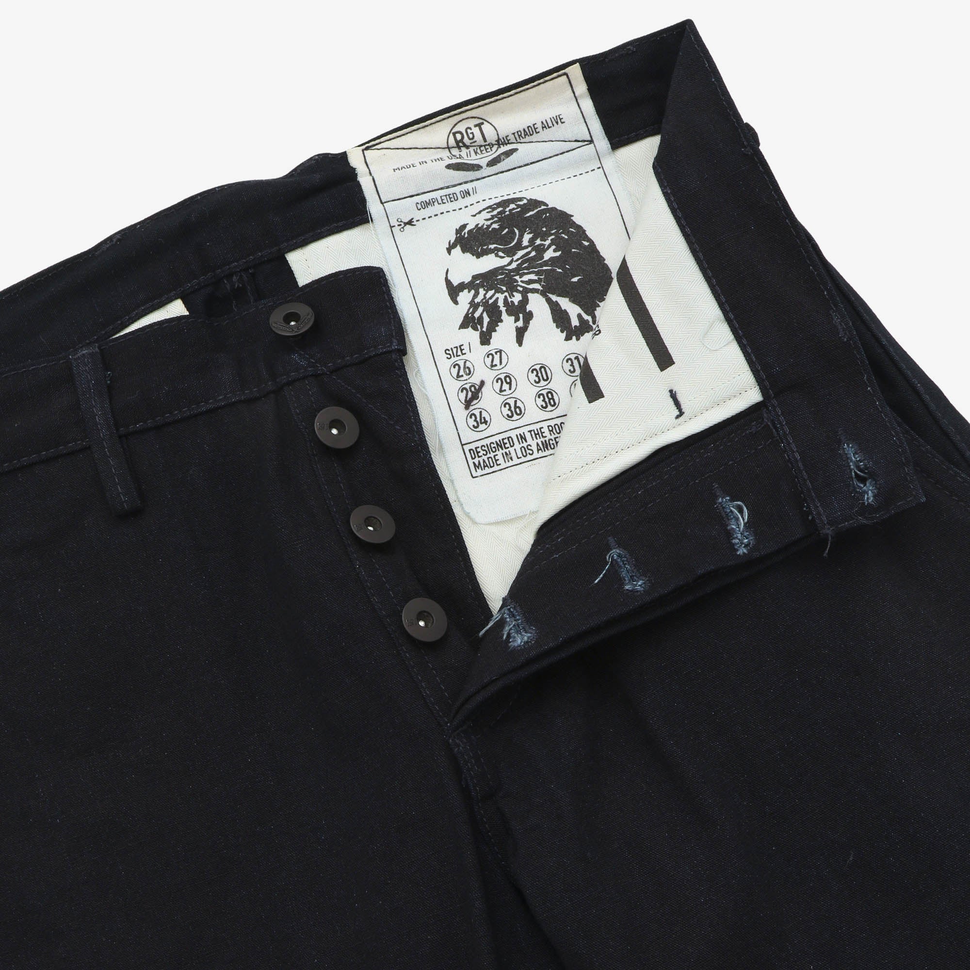 11oz Selvedge Officer Trousers (30W X 29L)