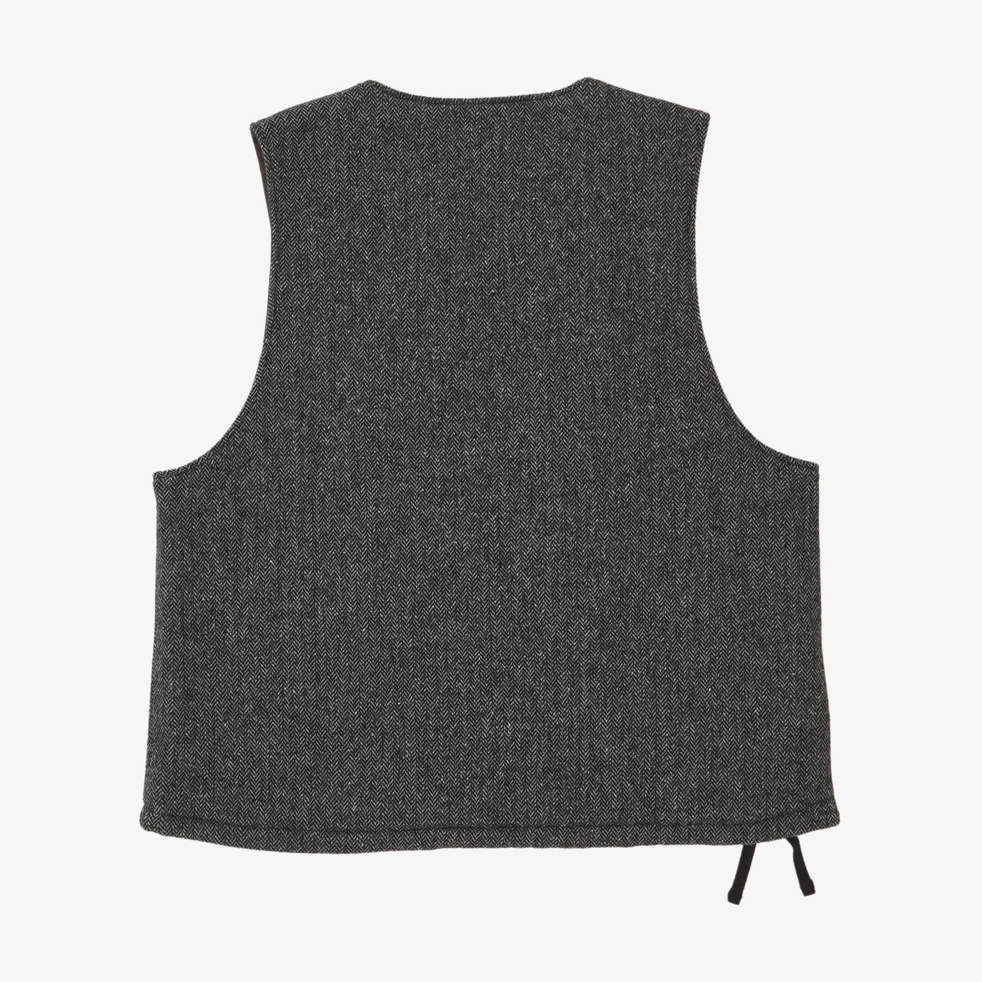 Poly Wool Herringbone Cover Vest