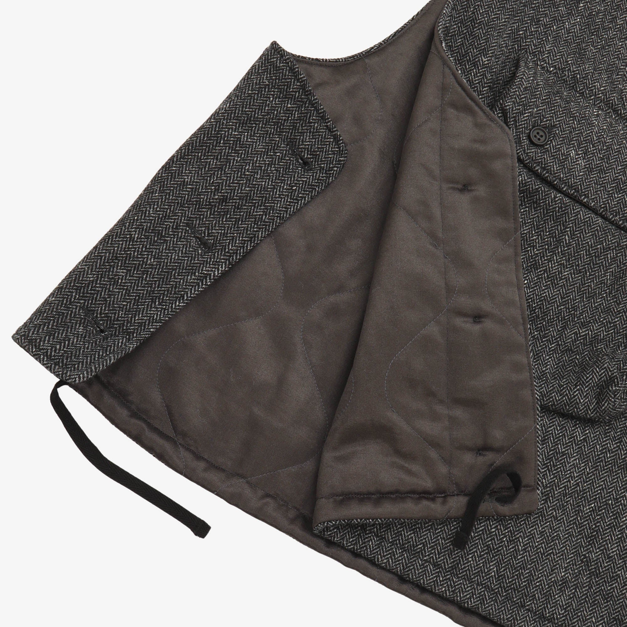 Poly Wool Herringbone Cover Vest
