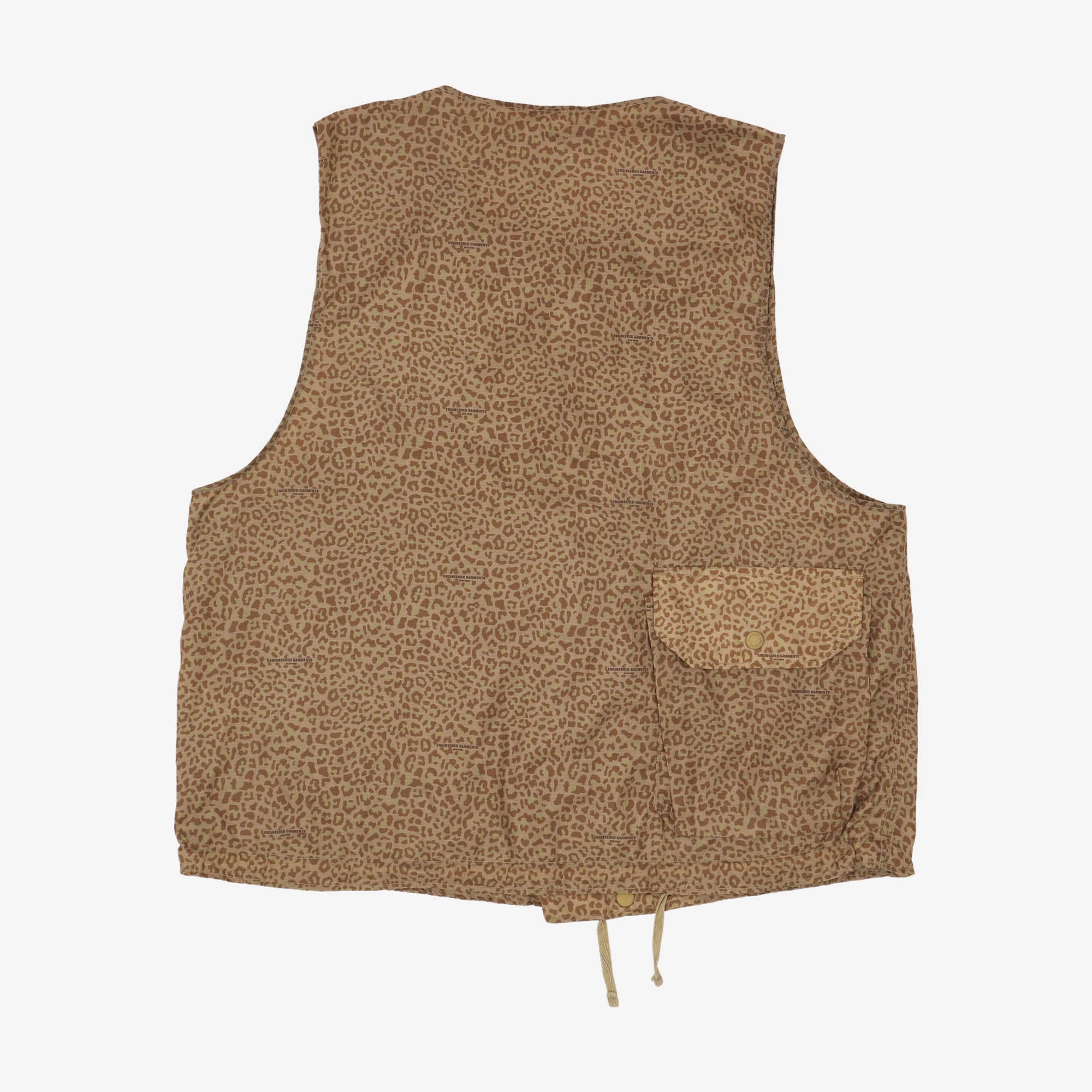 Leopard Print Poly Ripstop Cover Vest