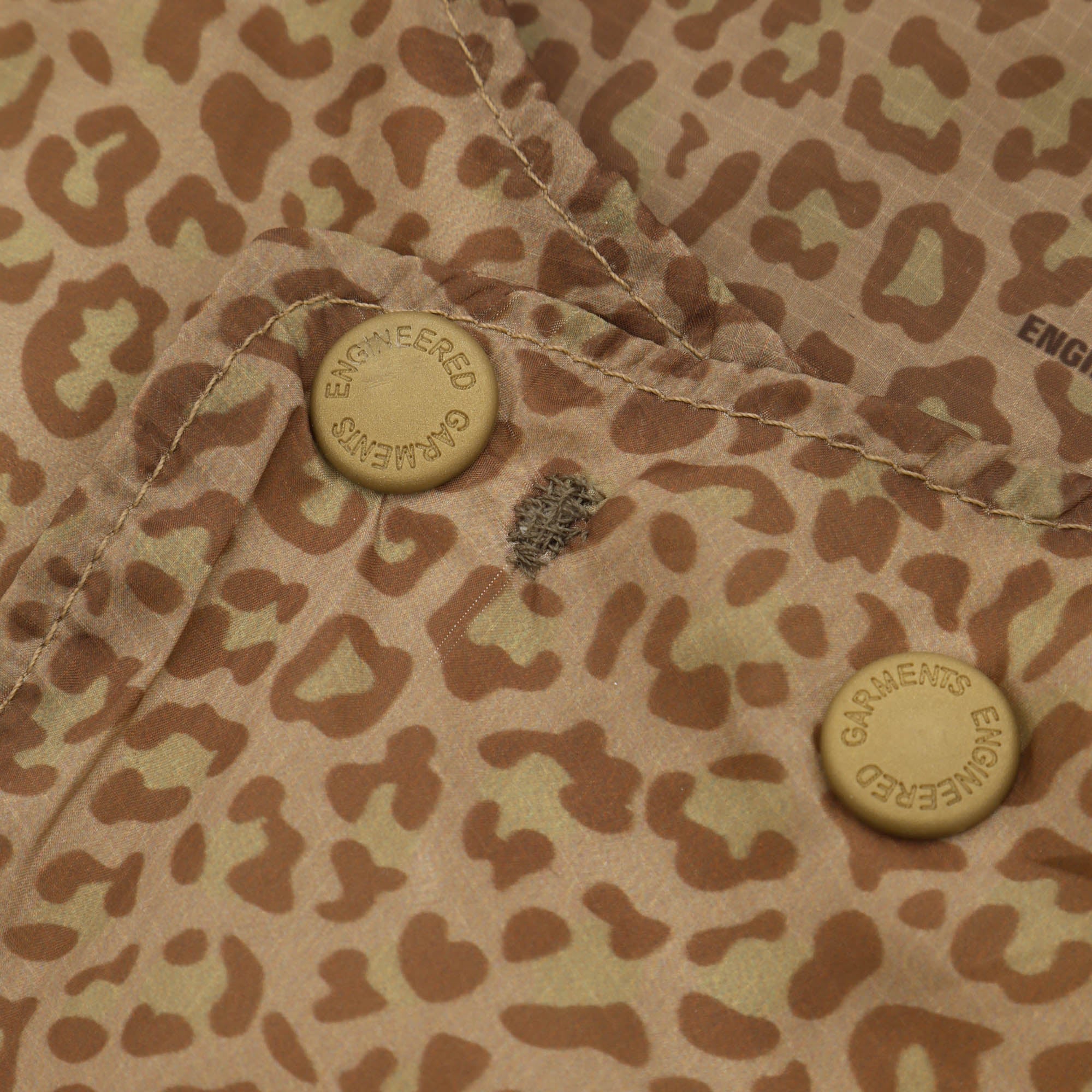 Leopard Print Poly Ripstop Cover Vest