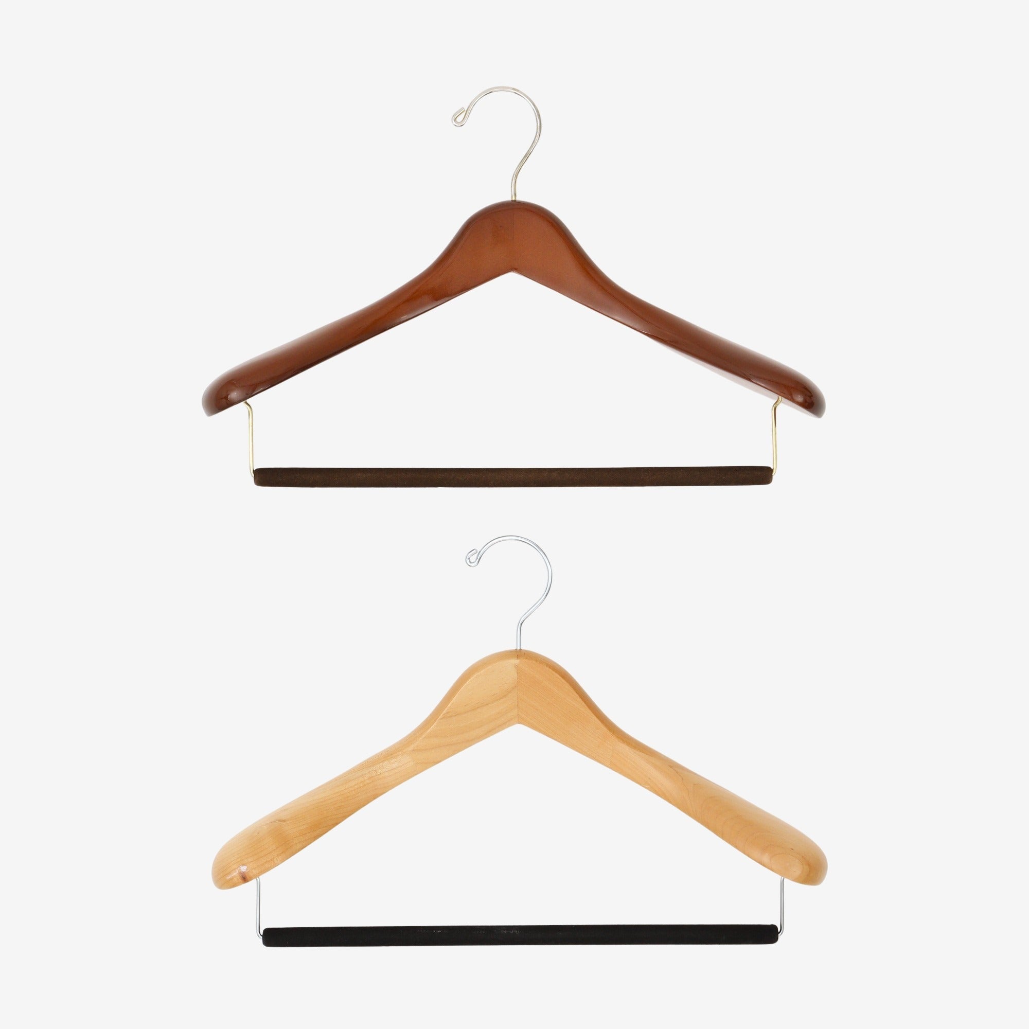 Wooden Suit Hangers x2