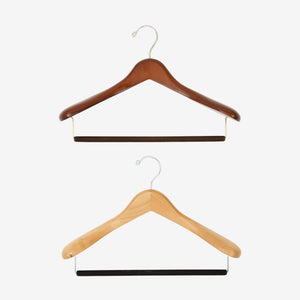 Wooden Suit Hangers x2